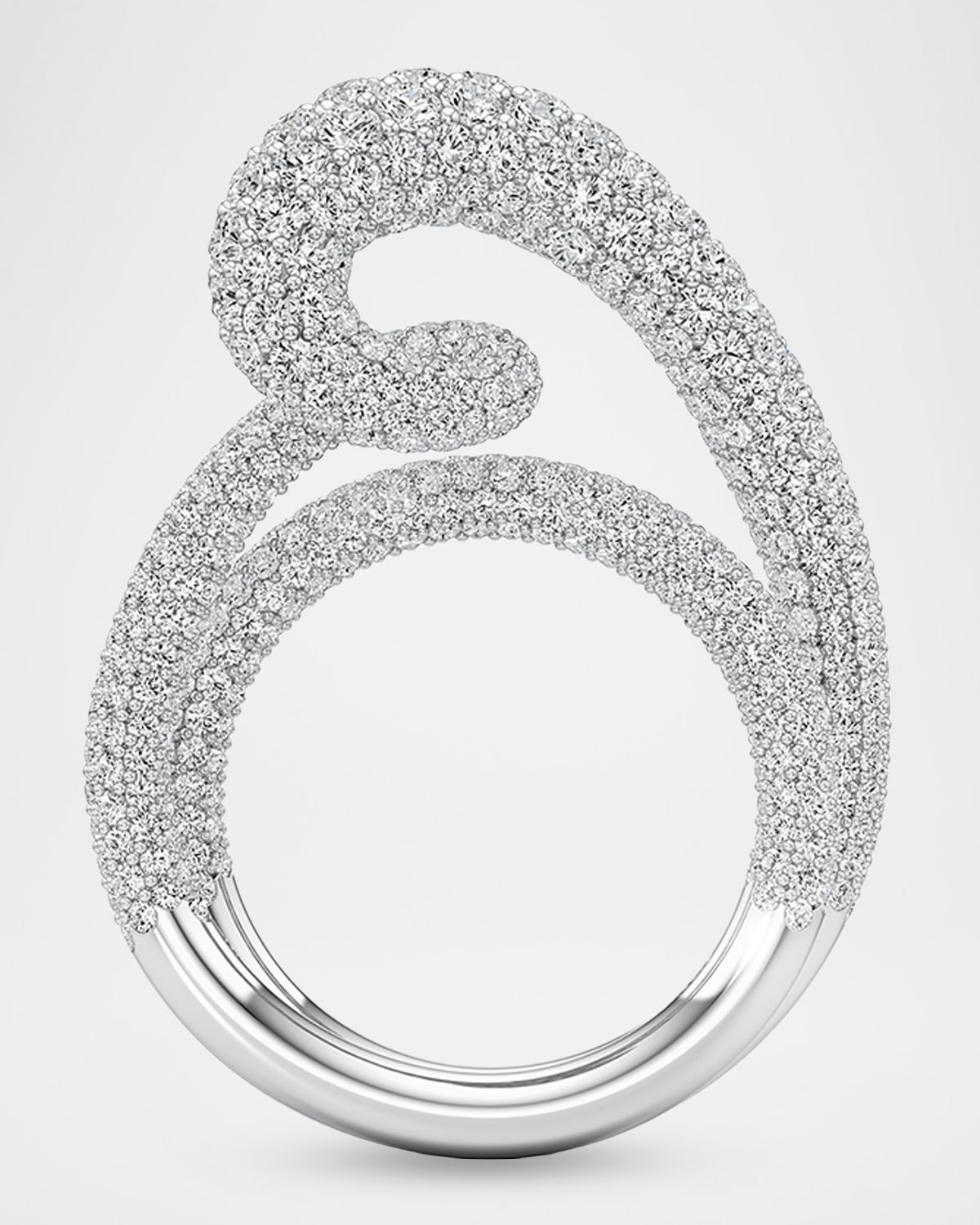 Unsaid Whirlwind Twist Lab-Grown Diamond Pave Ring