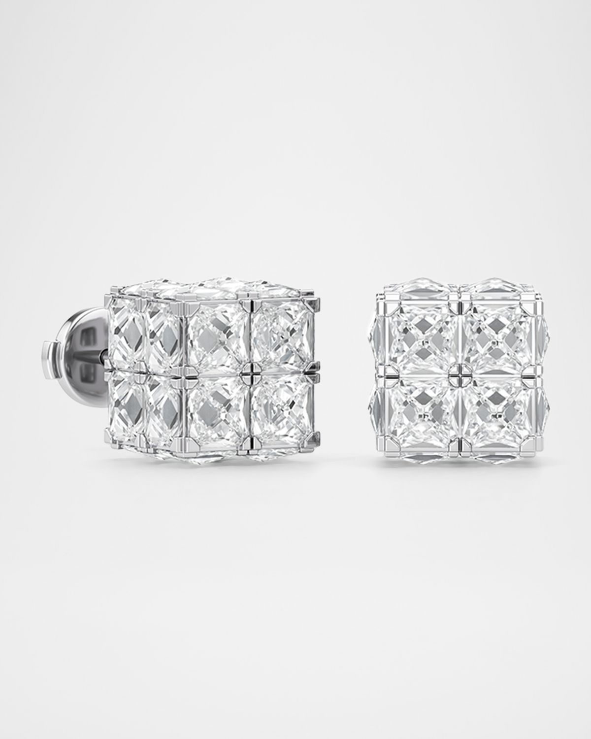 Unsaid Armor Cube Lab-Grown Diamond Stud Earrings