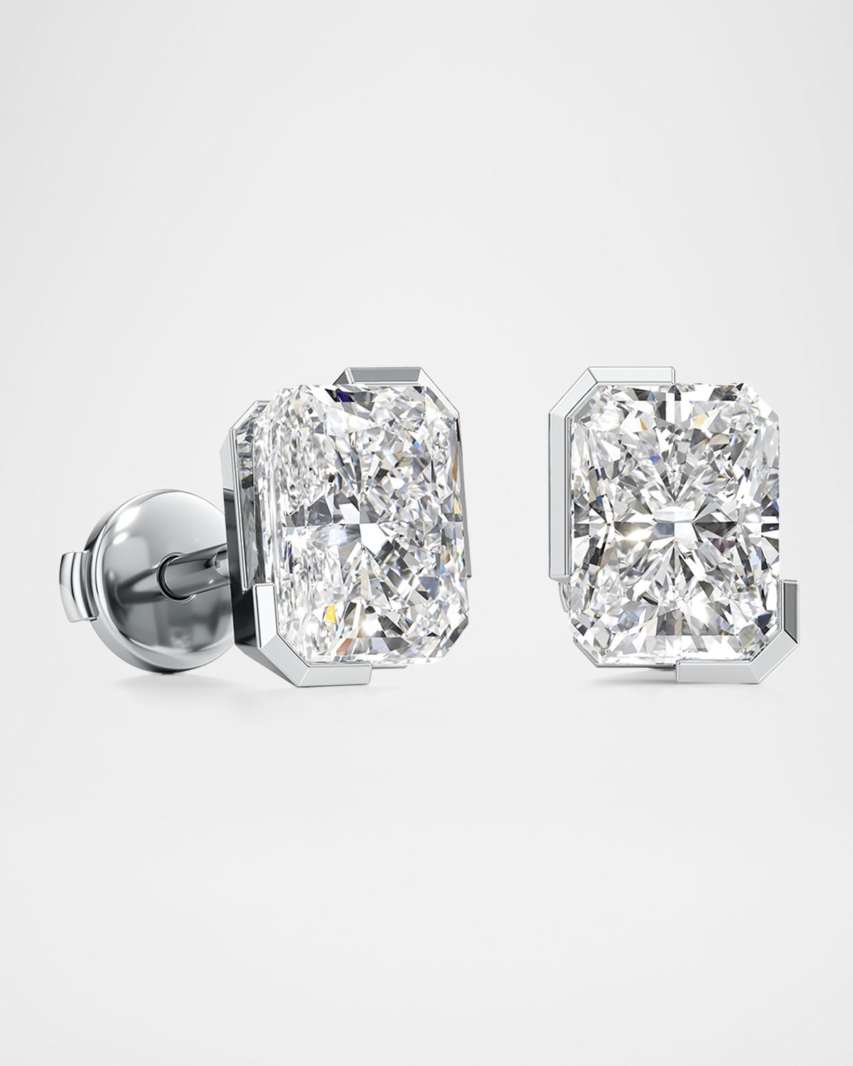 Unsaid Meta Lab-Grown Diamond Radiant Stud Earrings