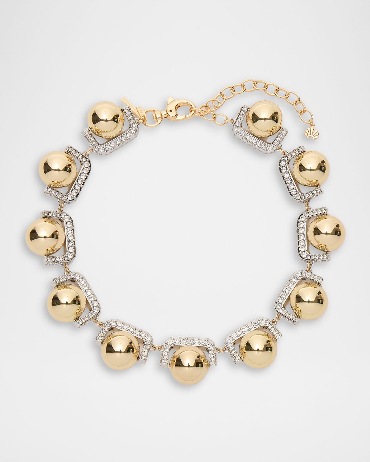 Lele Sadoughi Crystal Pinball Pave Necklace