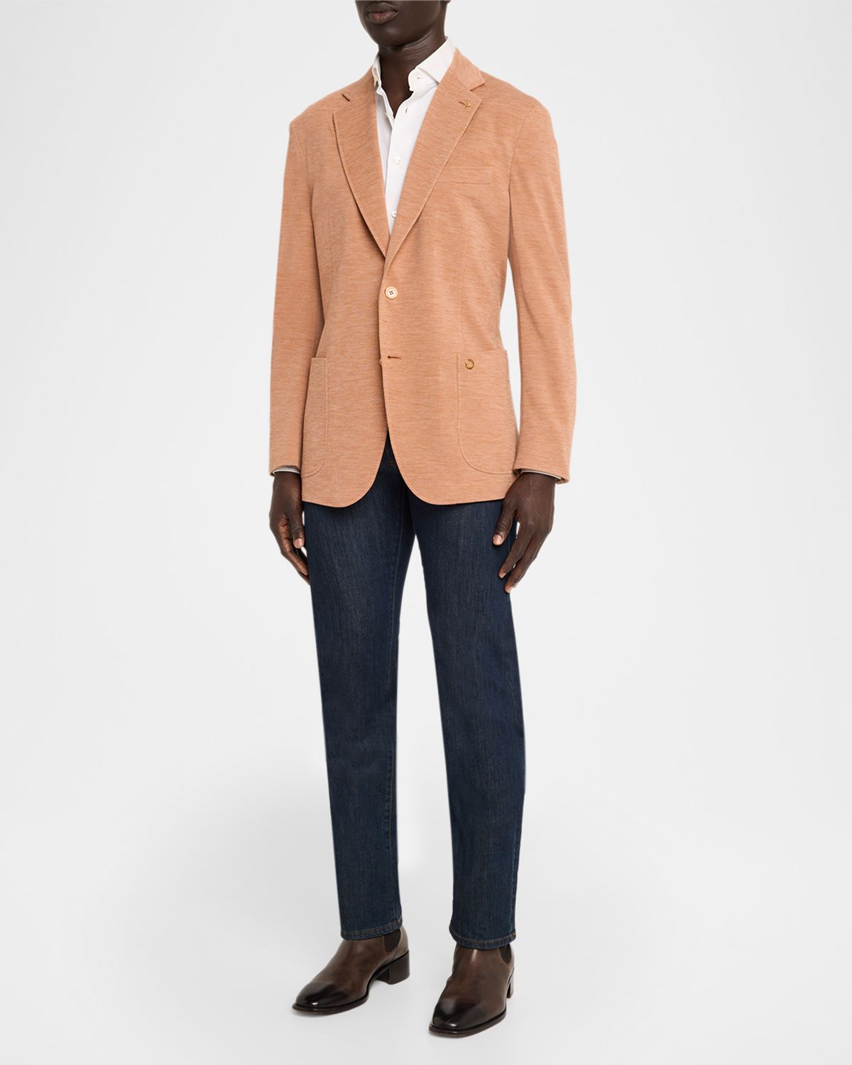 Stefano Ricci Men 's Wool Jersey Knit Single-Breasted Blazer