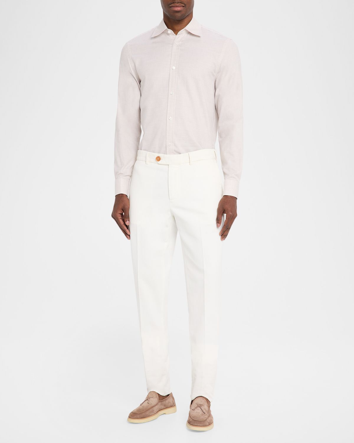 dunhill Men 's Sea Island Cotton Button-Front Shirt