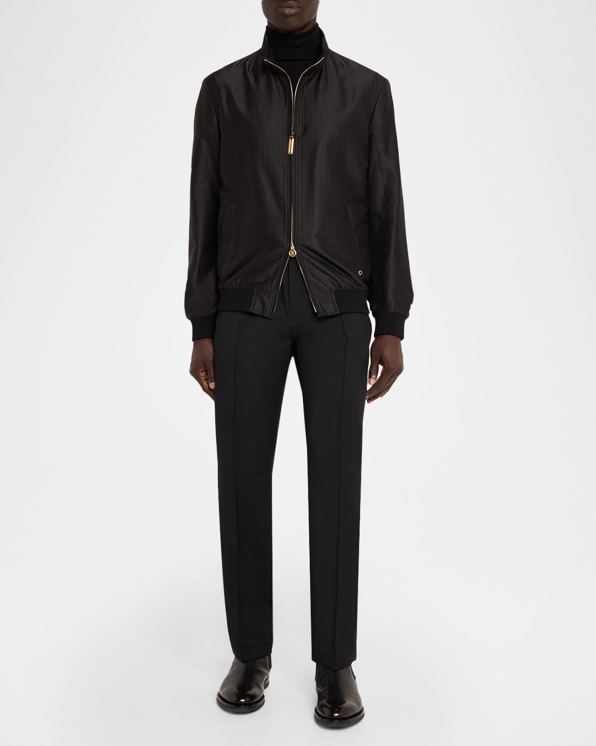 Stefano Ricci Men 's Geometric Silk Jacquard Blouson