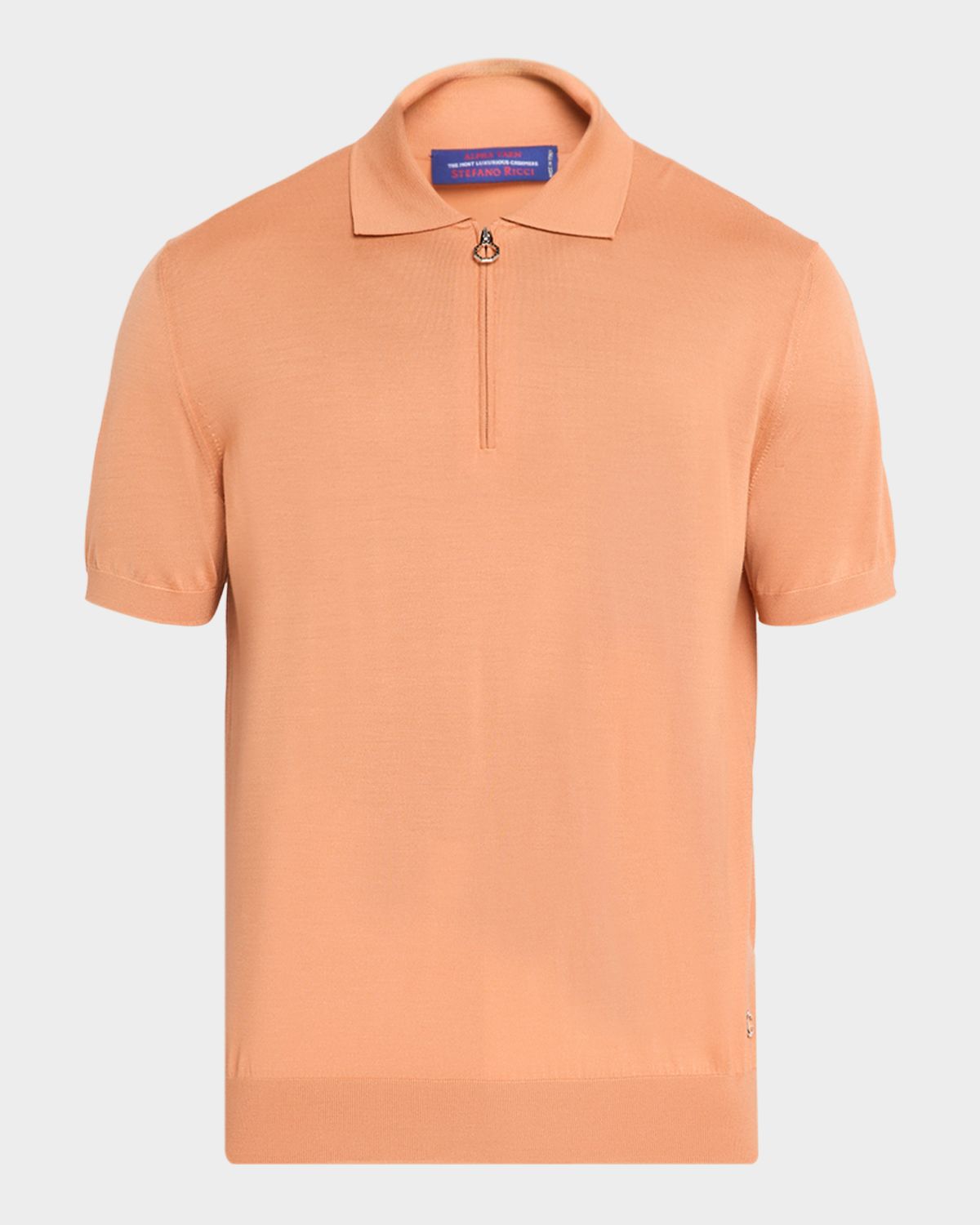 Stefano Ricci Men 's Cashmere, Wool and Silk Quarter-Zip Polo Shirt | Thumbnail 10 Stefano Ricci Men 's Cashmere, Wool and Silk Quarter-Zip Polo Shirt | Thumbnail 10