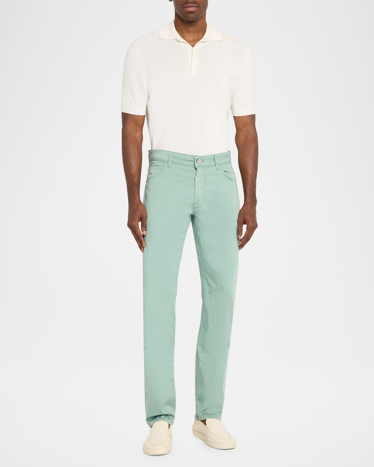 Stefano Ricci Men 's Slim Cotton-Stretch Five-Pocket Pants | Thumbnail 5 Stefano Ricci Men 's Slim Cotton-Stretch Five-Pocket Pants | Thumbnail 5