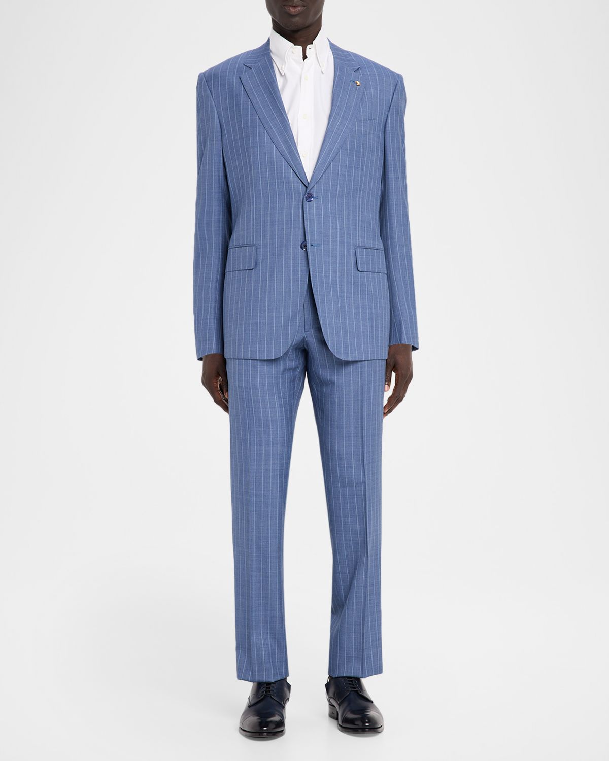 Stefano Ricci Men 's Chalkstripe Wool and Silk Two-Piece Suit
