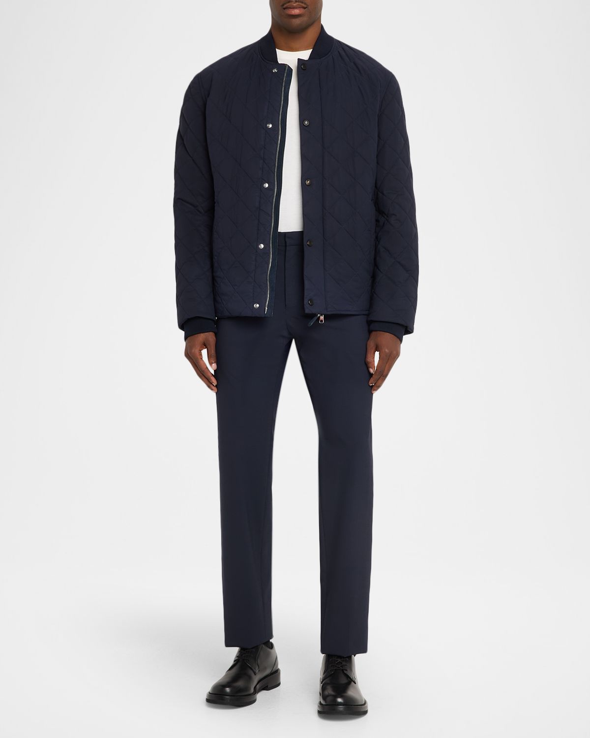 dunhill Men 's Cotton and Mulberry Silk Quilted Bomber Jacket