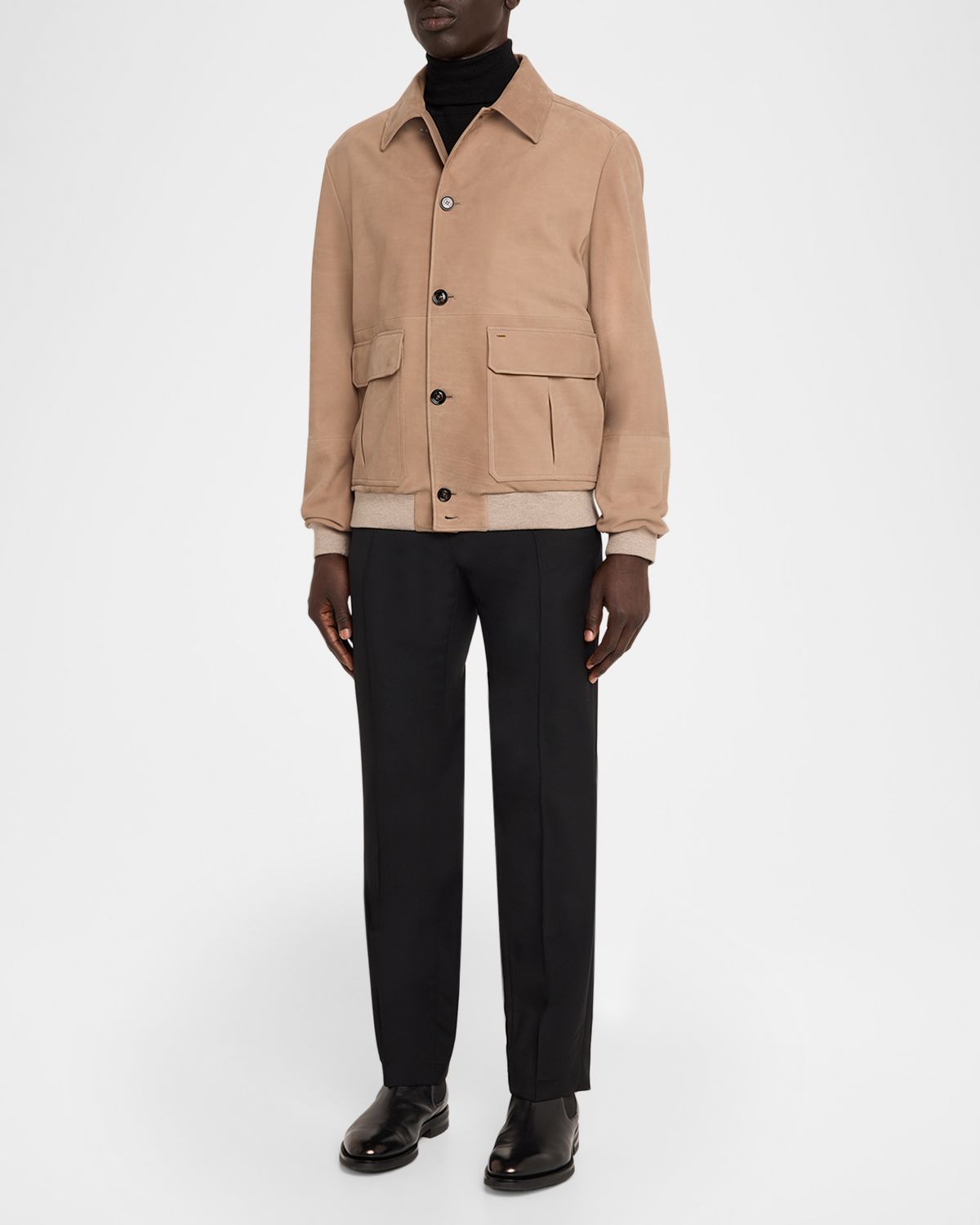 Stefano Ricci Men 's Suede Button-Front Shirt Jacket