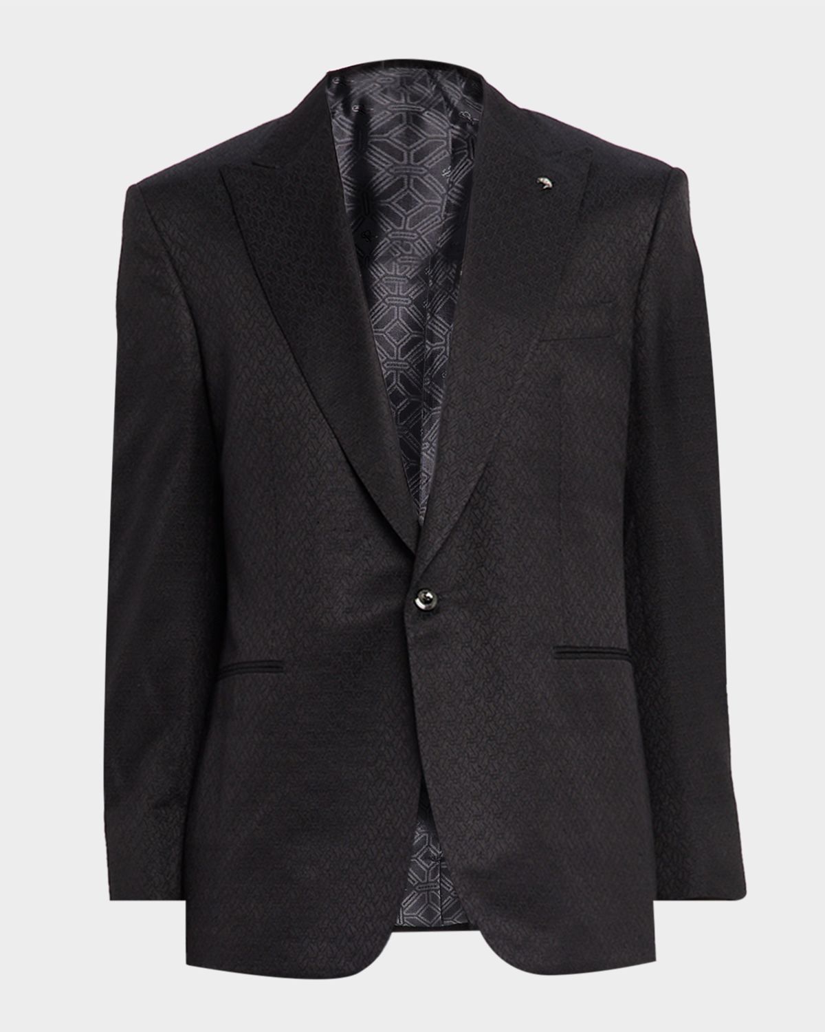 Stefano Ricci Men 's Geometric Silk Jacquard Single-Breasted Sport Coat