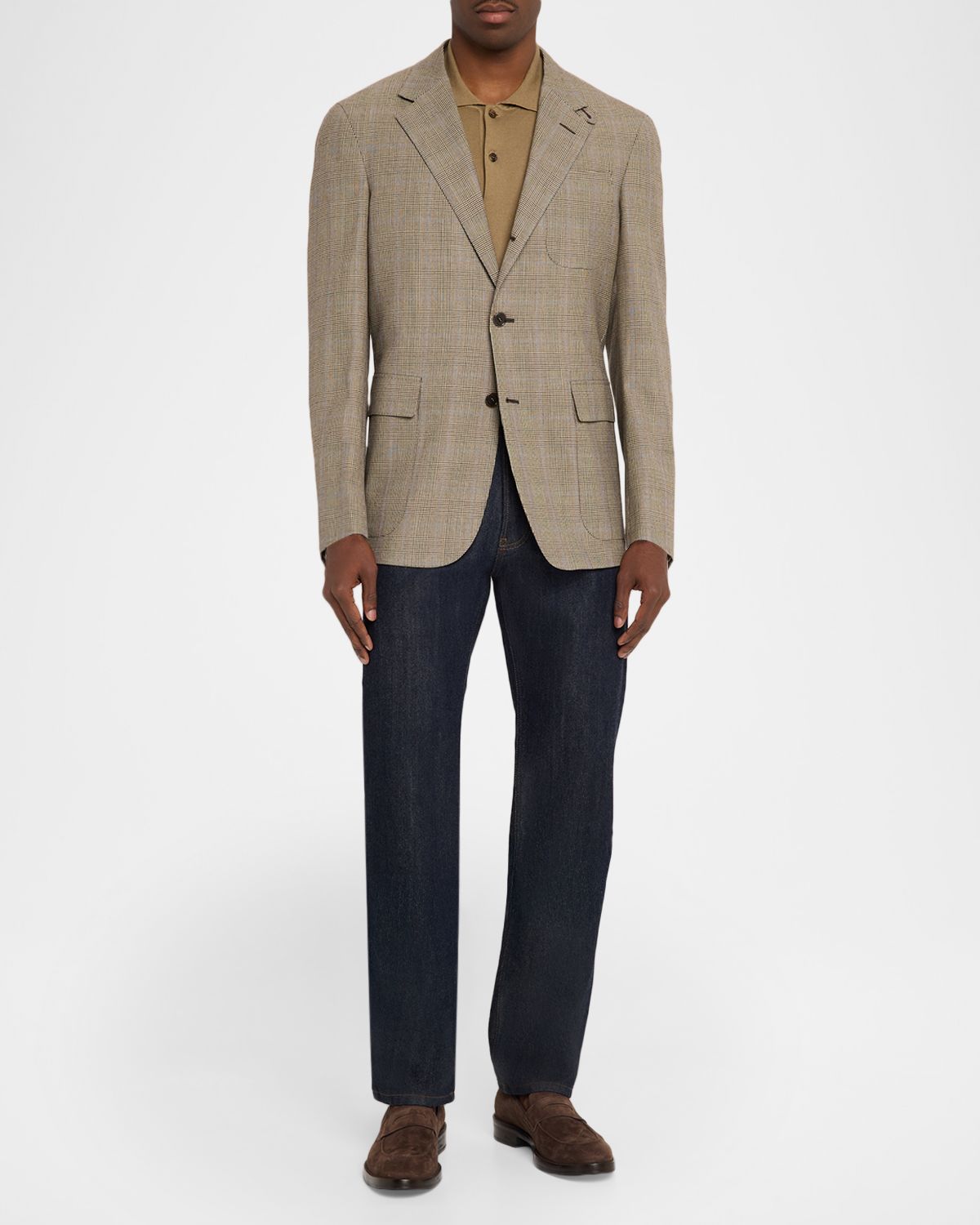 dunhill Men 's Wool and Cashmere Check Sport Coat