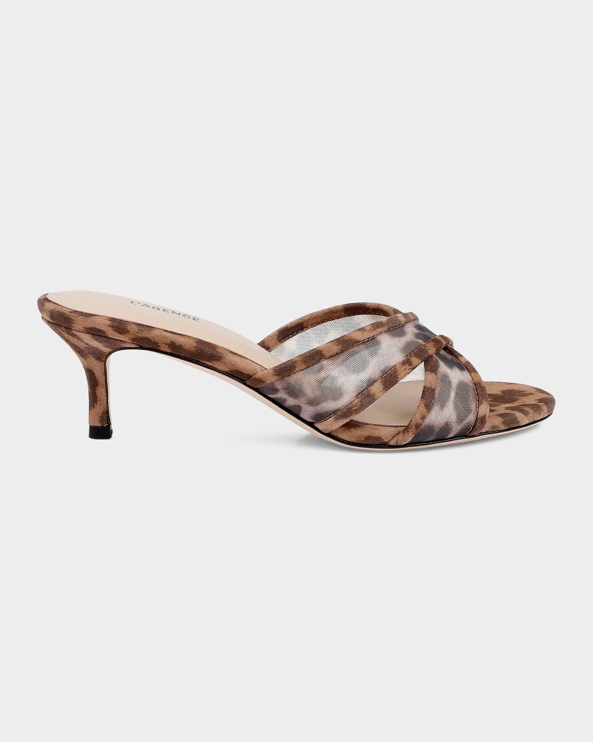 L 'Agence Padua Leopard-Print Mesh Mule Sandals | Thumbnail 6 L 'Agence Padua Leopard-Print Mesh Mule Sandals | Thumbnail 6