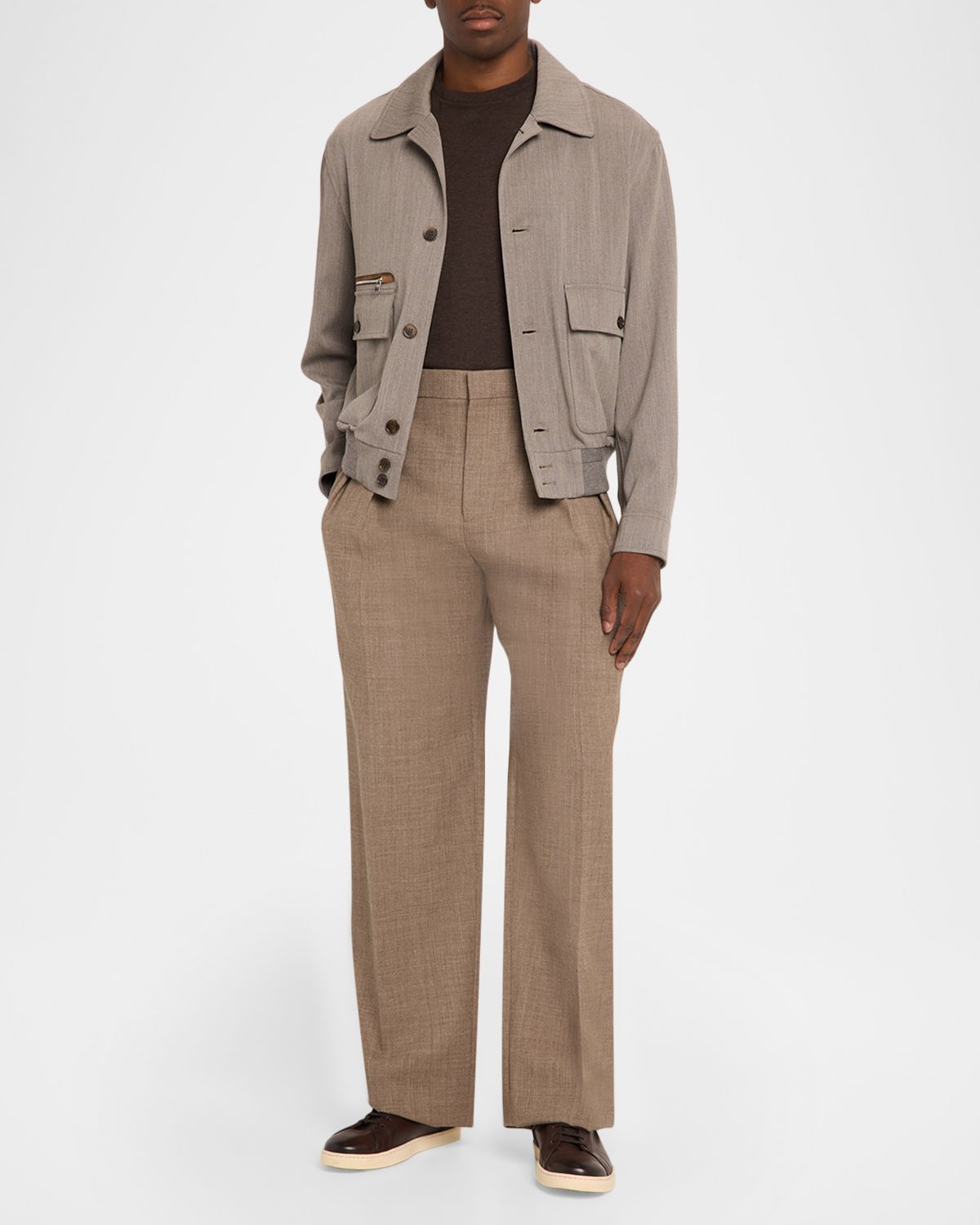 dunhill Men 's Super 120S Wool Bomber Jacket