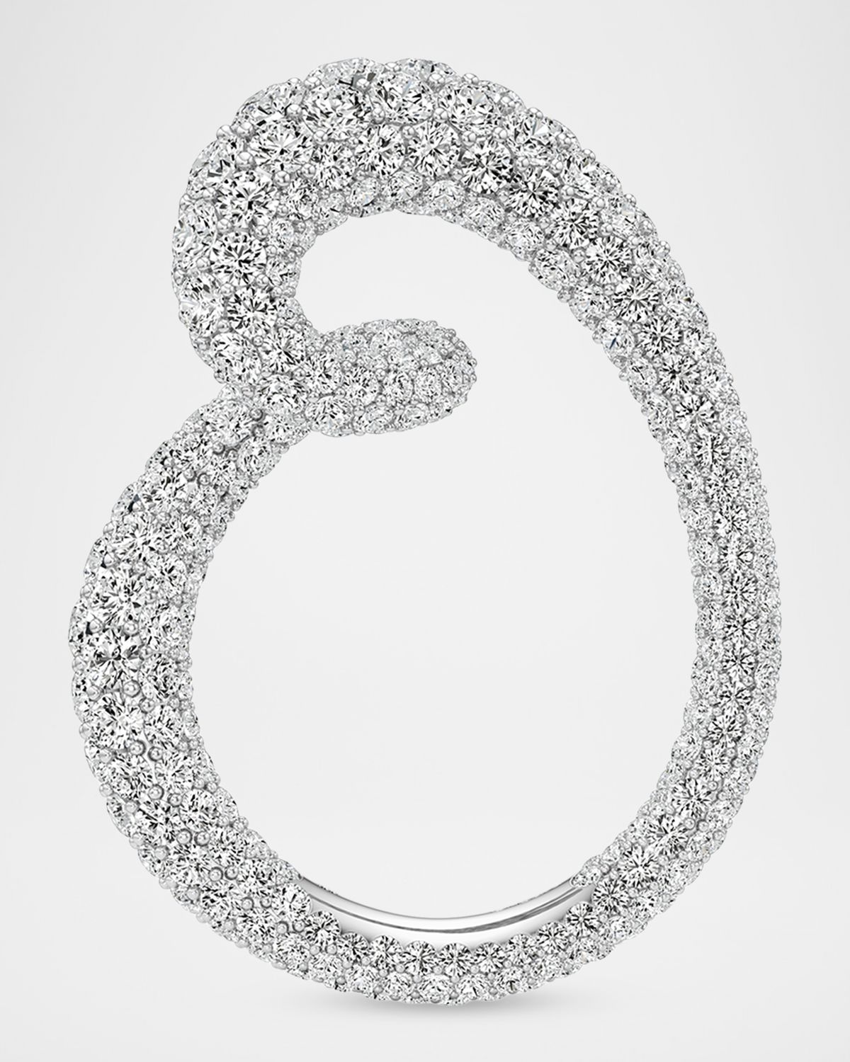 Unsaid Whirlwind Lab-Grown Diamond Pave Ring in 18K White Gold