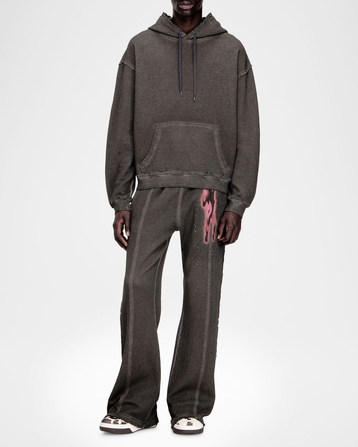 Diesel Men 's Quinn-H Studded Graphic Hoodie