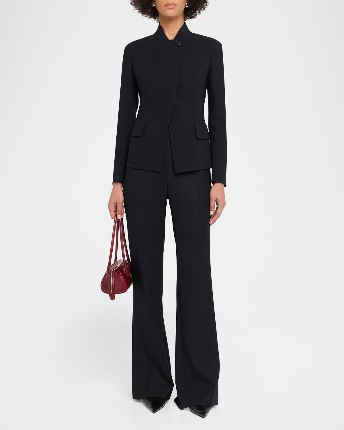 Akris Kay Wool Double-Face Short Jacket