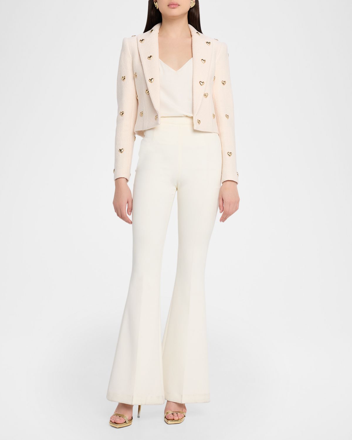 L 'Agence Jen Embellished Cropped Blazer