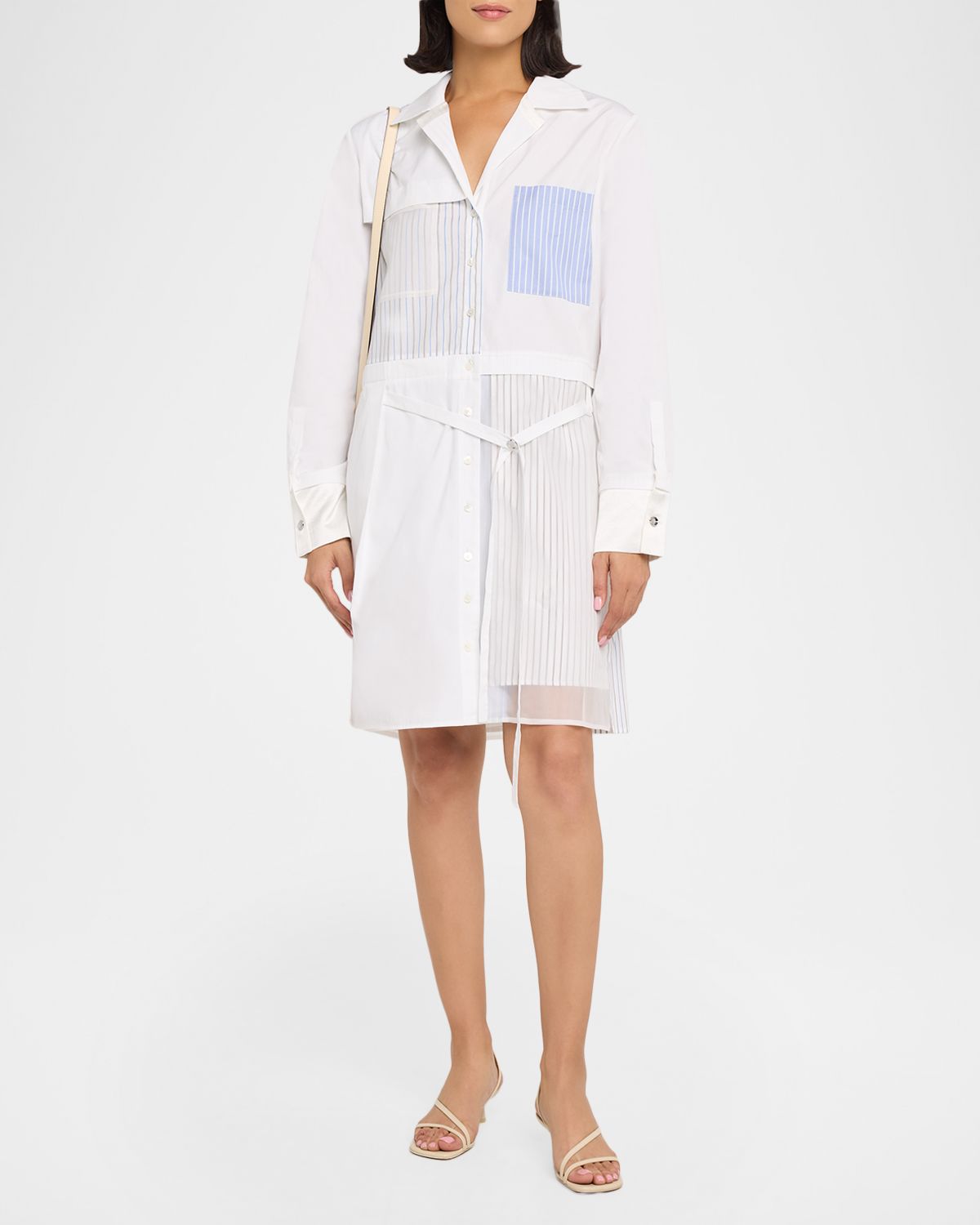 Jason Wu Collection Patchwork Cotton Shirtdress
