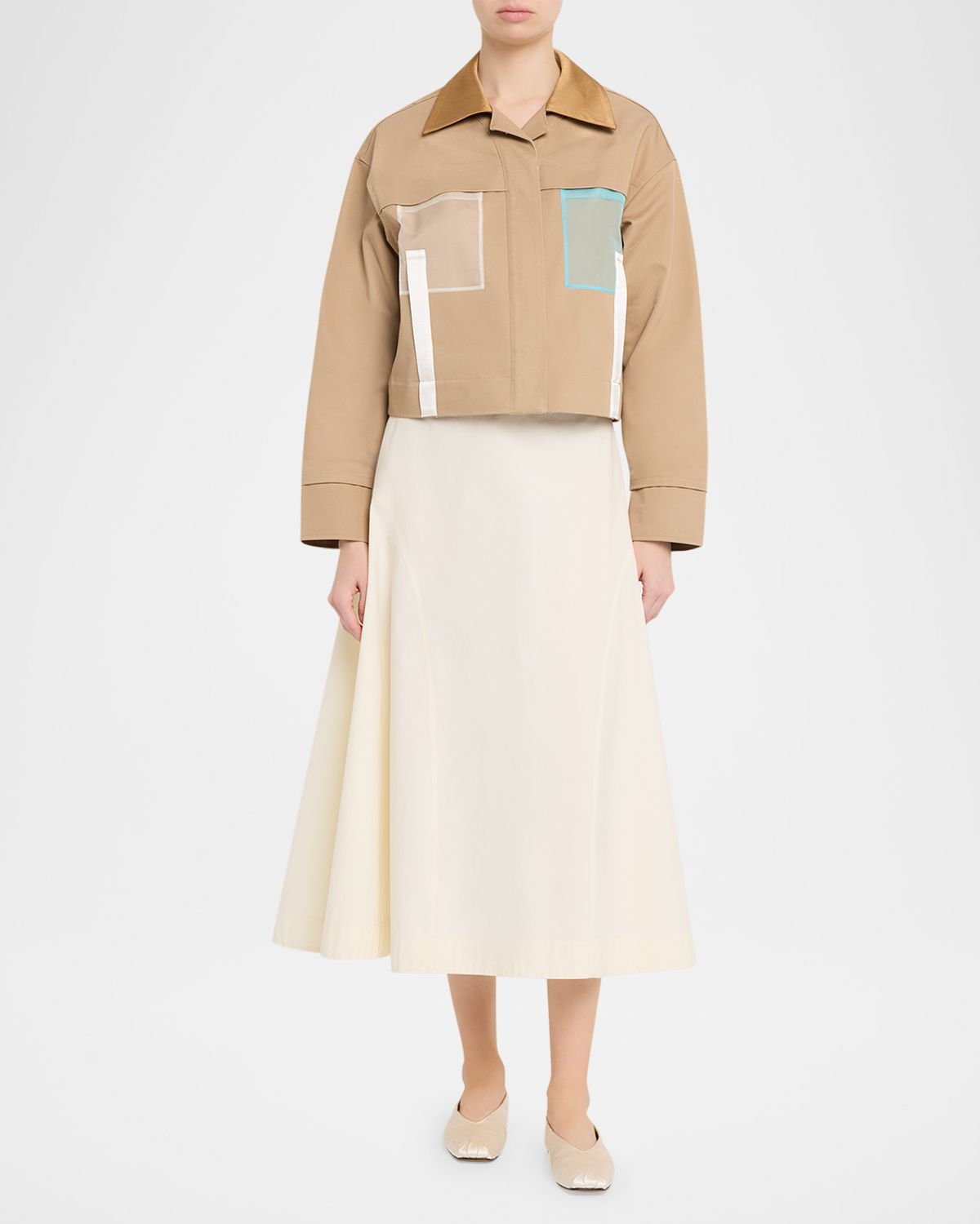 Jason Wu Collection x Robert Rauschenberg Cropped Twill Jacket