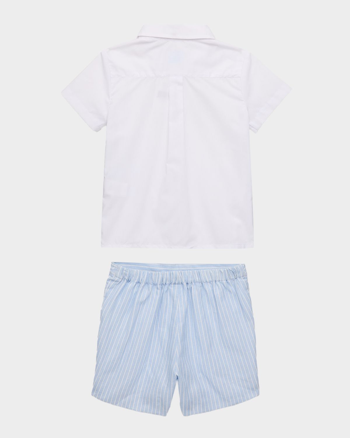 Luli & Me Boy 's Cotton Button-Front Shirt & Striped Shorts Set, Size 12M-3