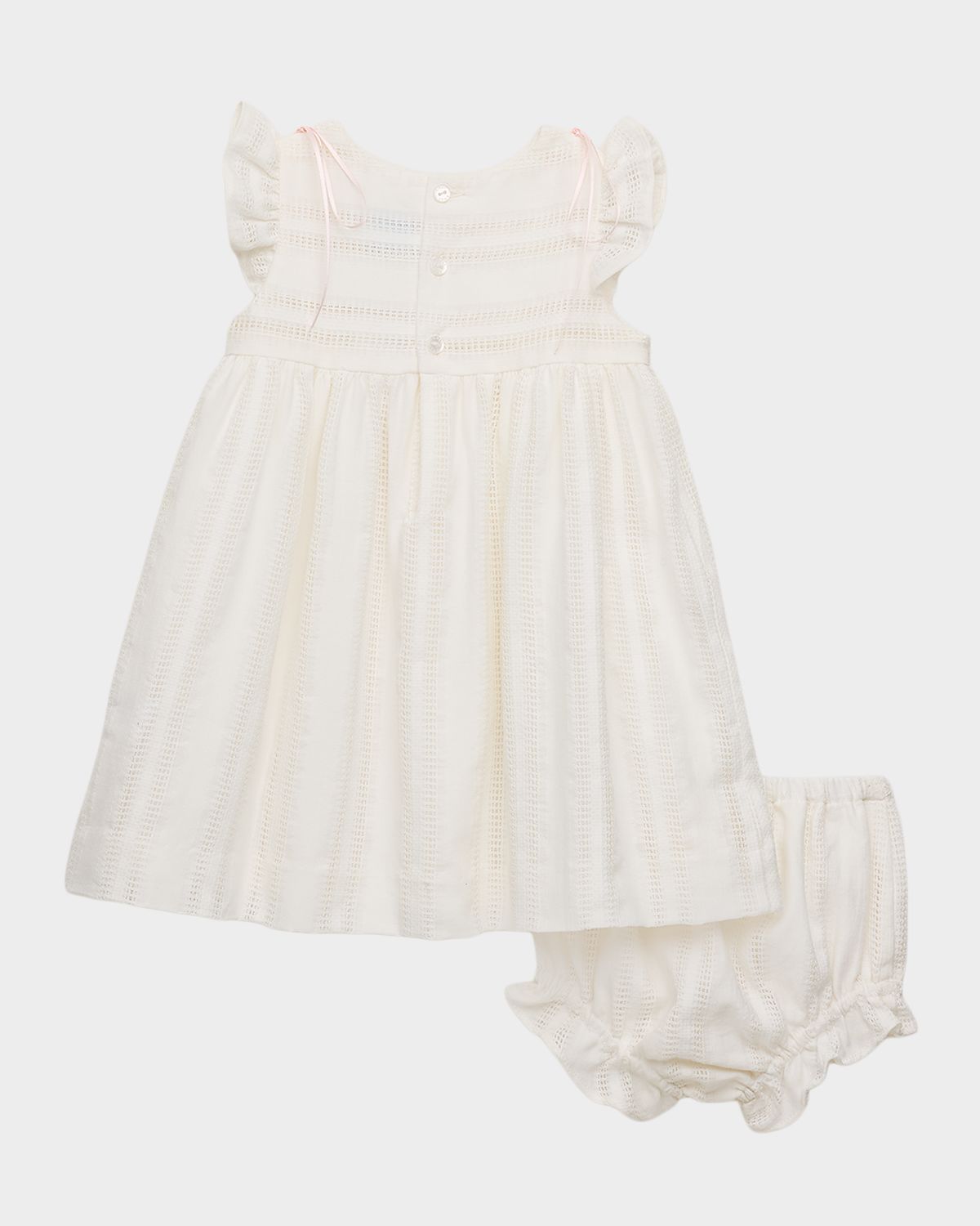 Luli & Me Girl 's Lace & Floral Embroidered Flounce Dress & Bloomers Set, Size 12M-24M