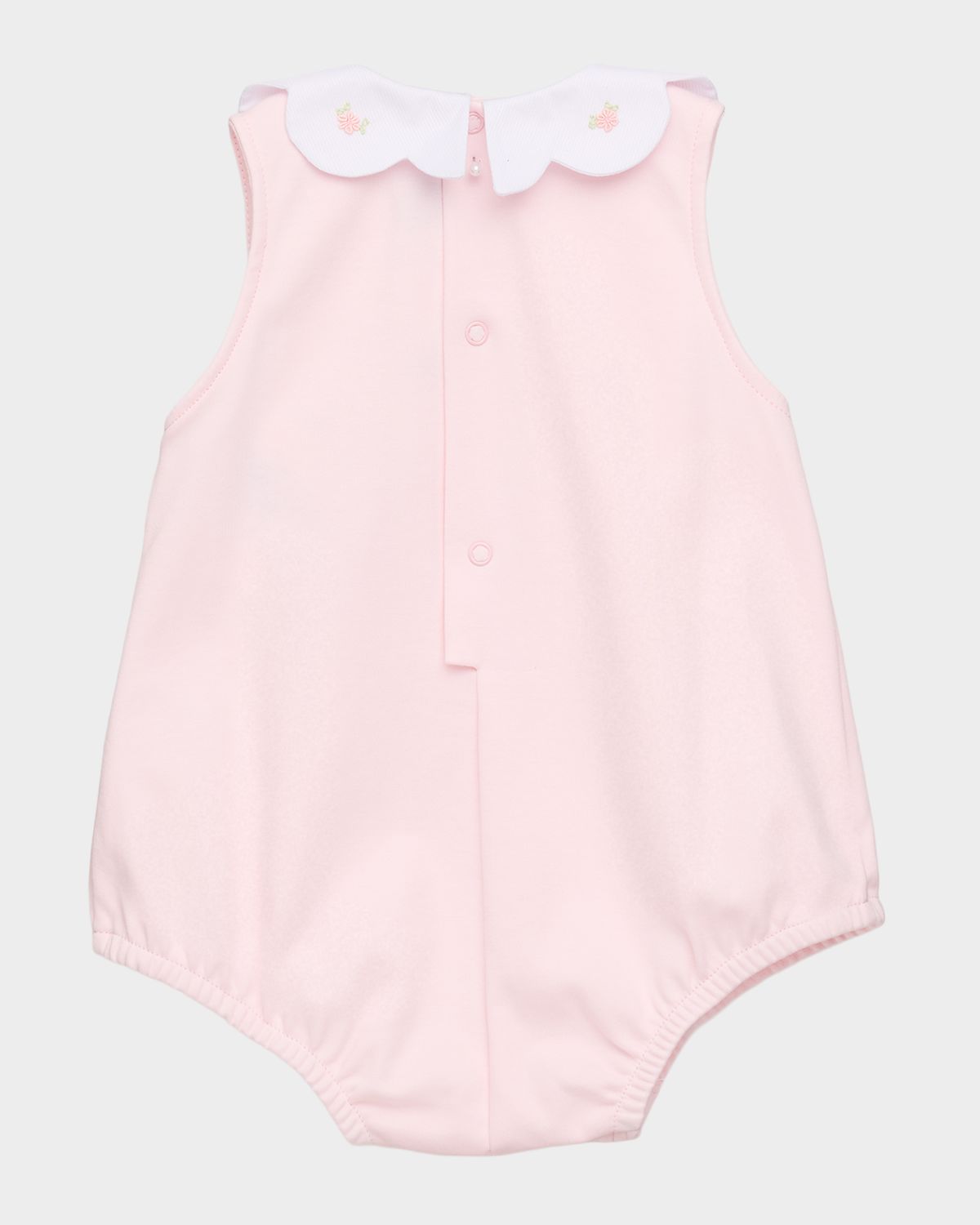 Luli & Me Girl 's Summer Home Scalloped Pintuck Romper, Size 3M-18M