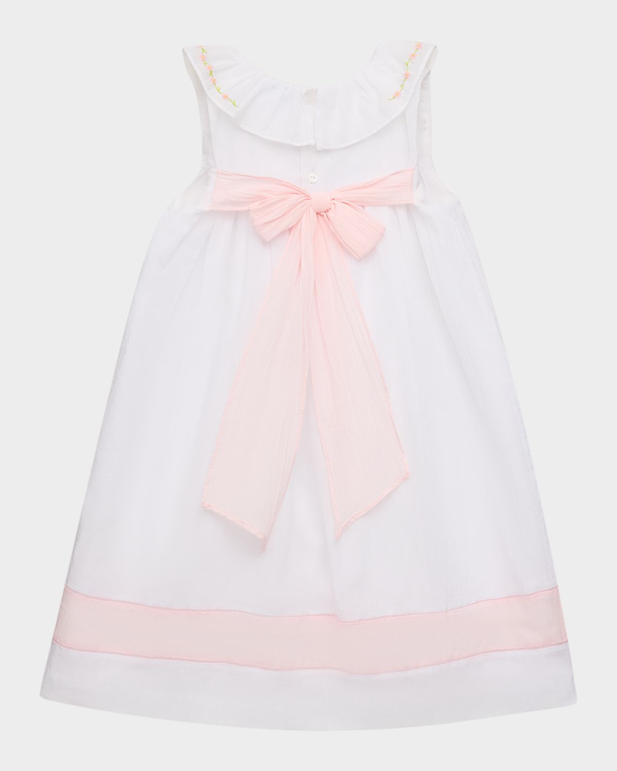 Luli & Me Girl 's Embroidered Ruffle Cotton Gauze Dress, Size 9M-3T