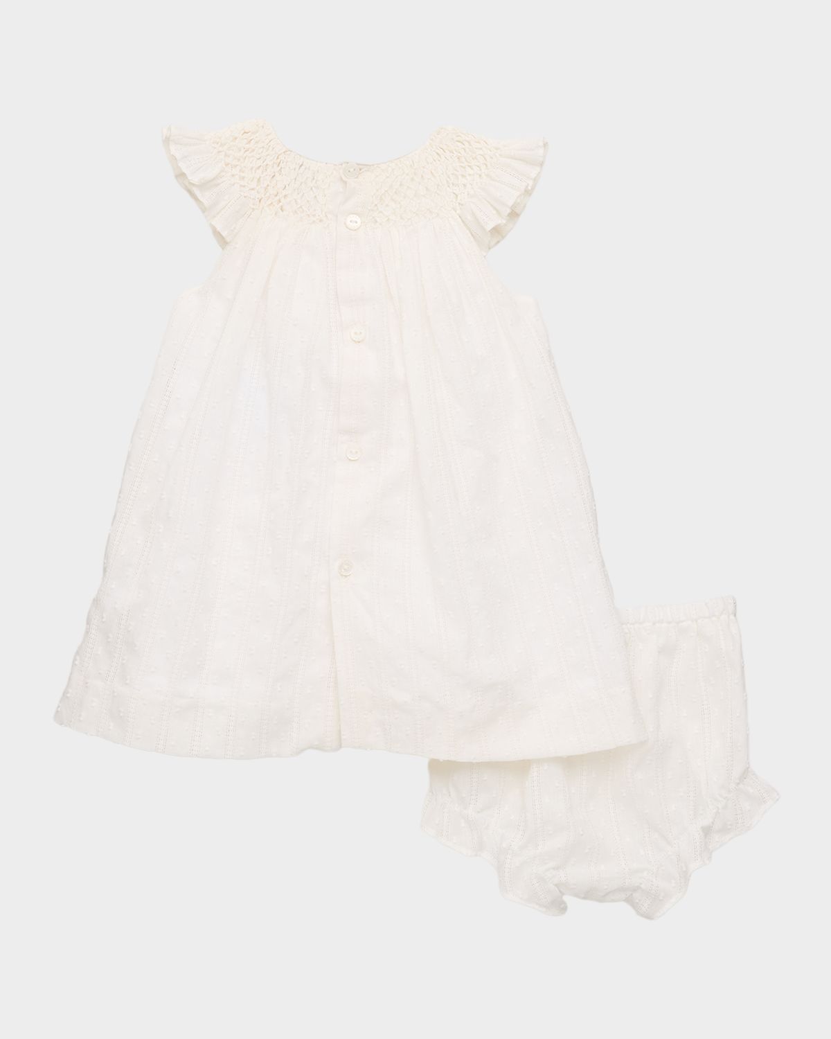 Luli & Me Girl 's Plumeti Fantasy Dress, Bloomers & Bonnet Set, Size 3M-9M