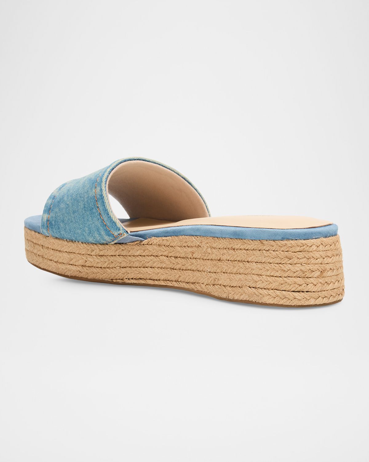 L 'Agence Ramani Denim Platform Espadrille Sandals