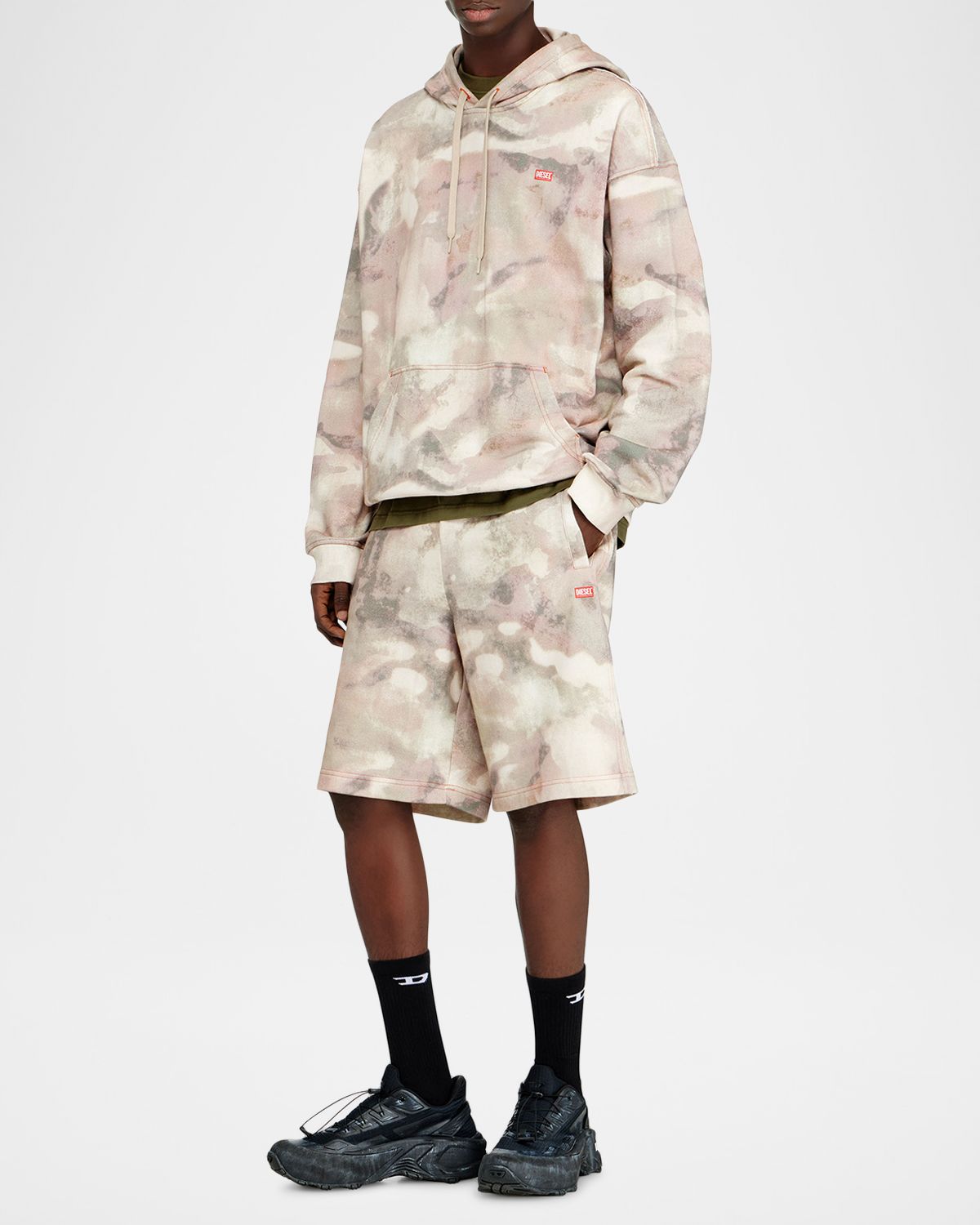 Diesel Camouflage Cotton Jersey Hoodie