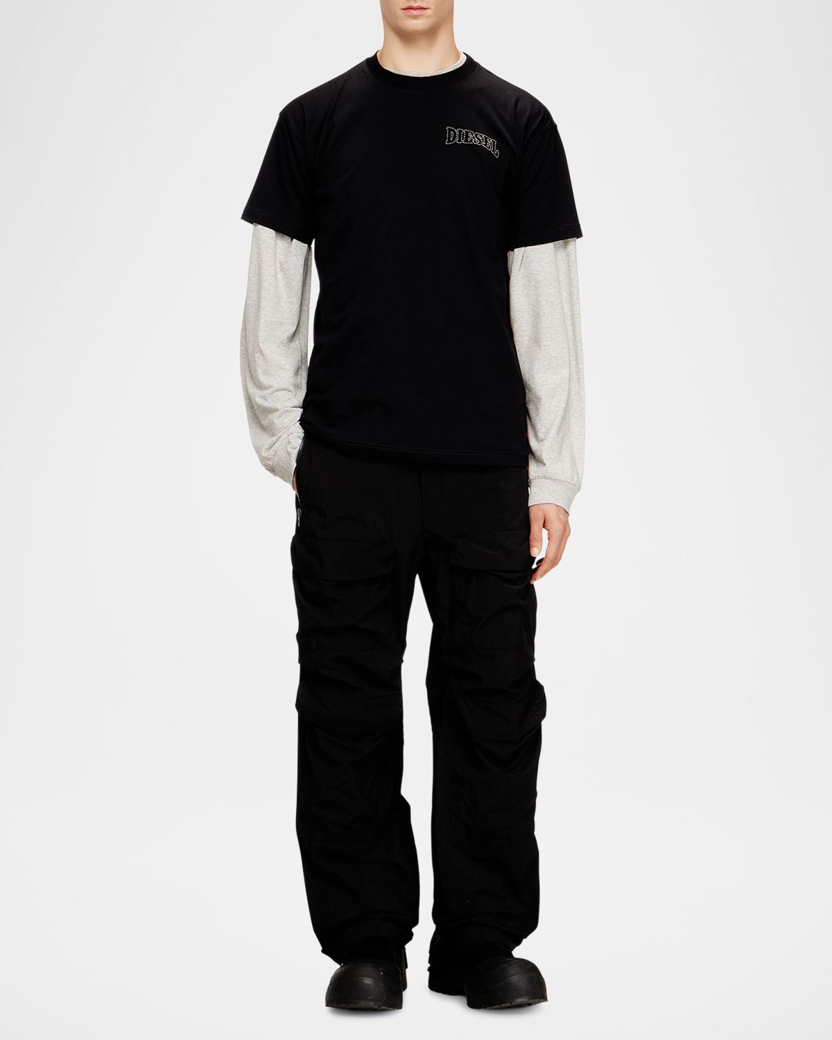 Diesel Men 's K-SS-t-norm-v16 Embroidered Logo T-Shirt