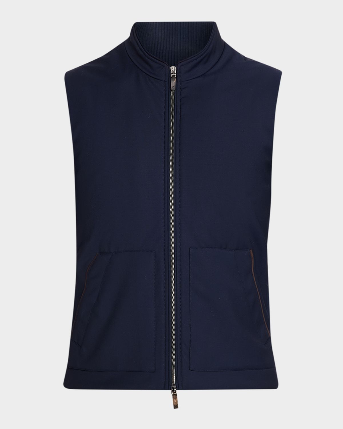 Maurizio Baldassari Men 's Summer Full-Zip Vest with Knit Sides | Thumbnail 6 Maurizio Baldassari Men 's Summer Full-Zip Vest with Knit Sides | Thumbnail 6