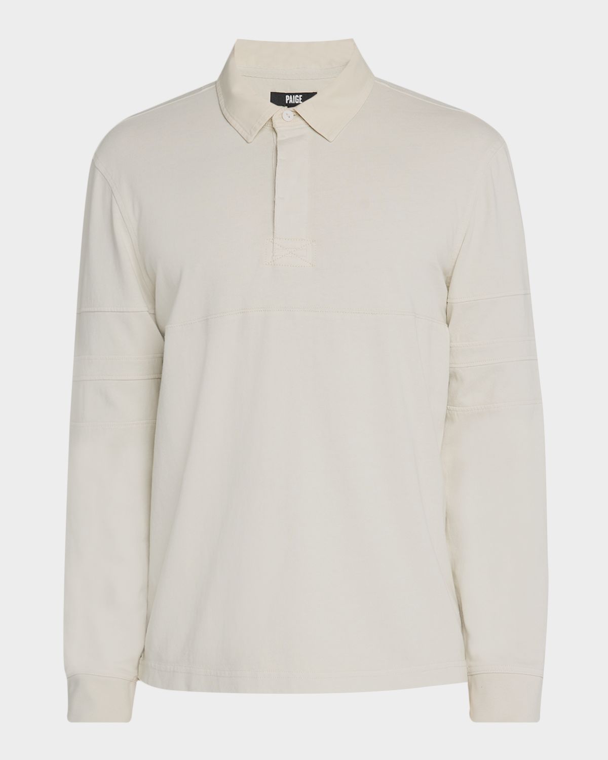 PAIGE Men 's Trevelly Tonal Stripe Cotton Rugby Shirt