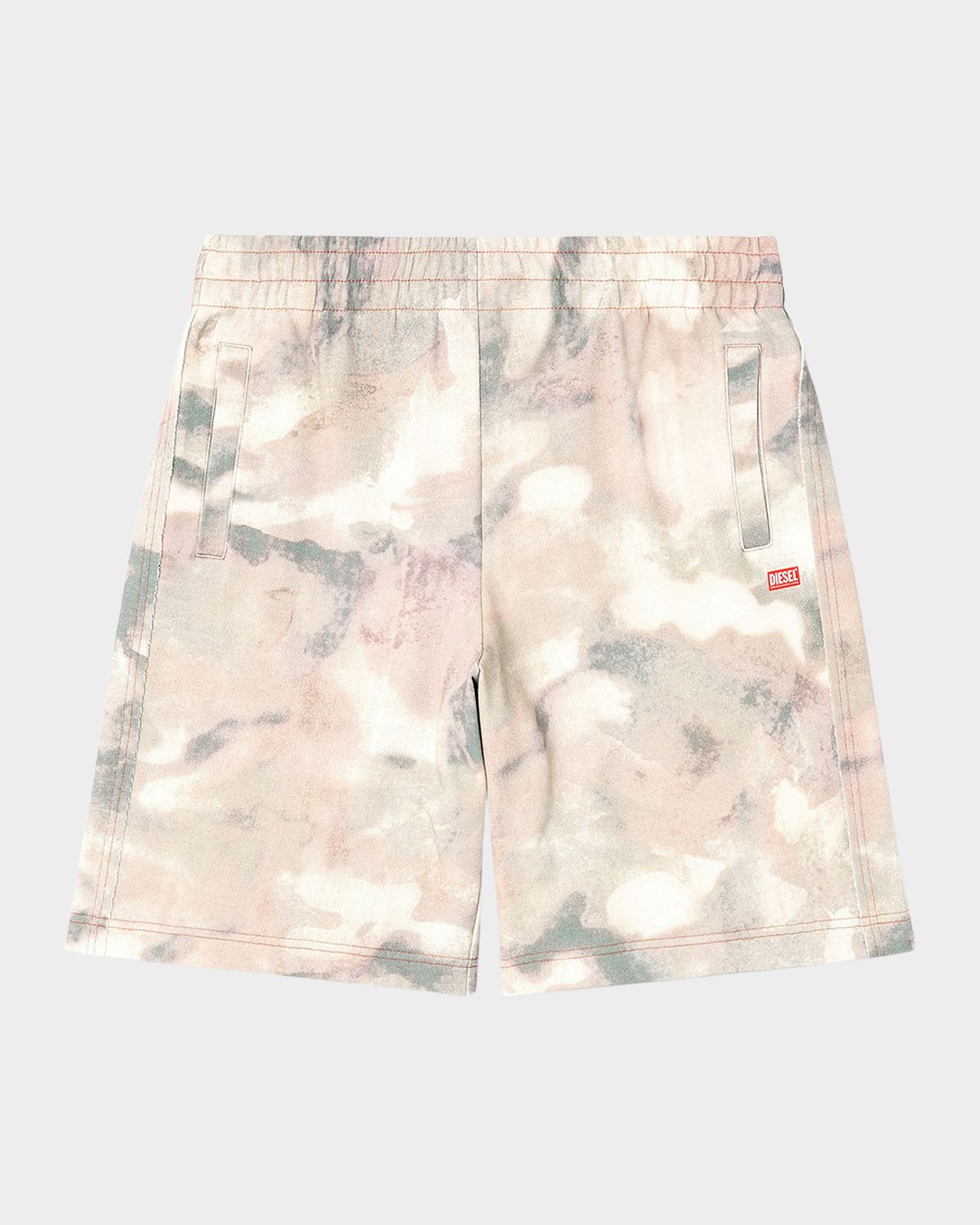 Diesel Camouflage Cotton Fleece Shorts
