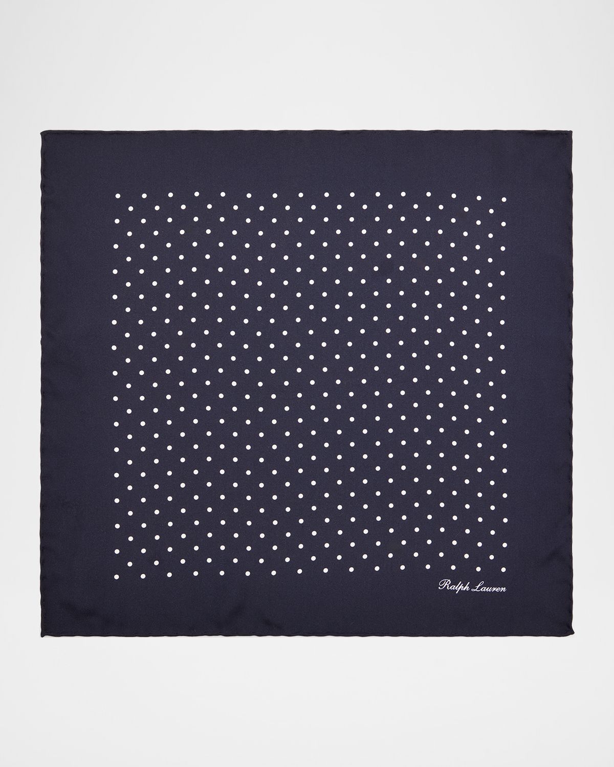 Ralph Lauren Purple Label Men 's Polka Dot Silk Pocket Square