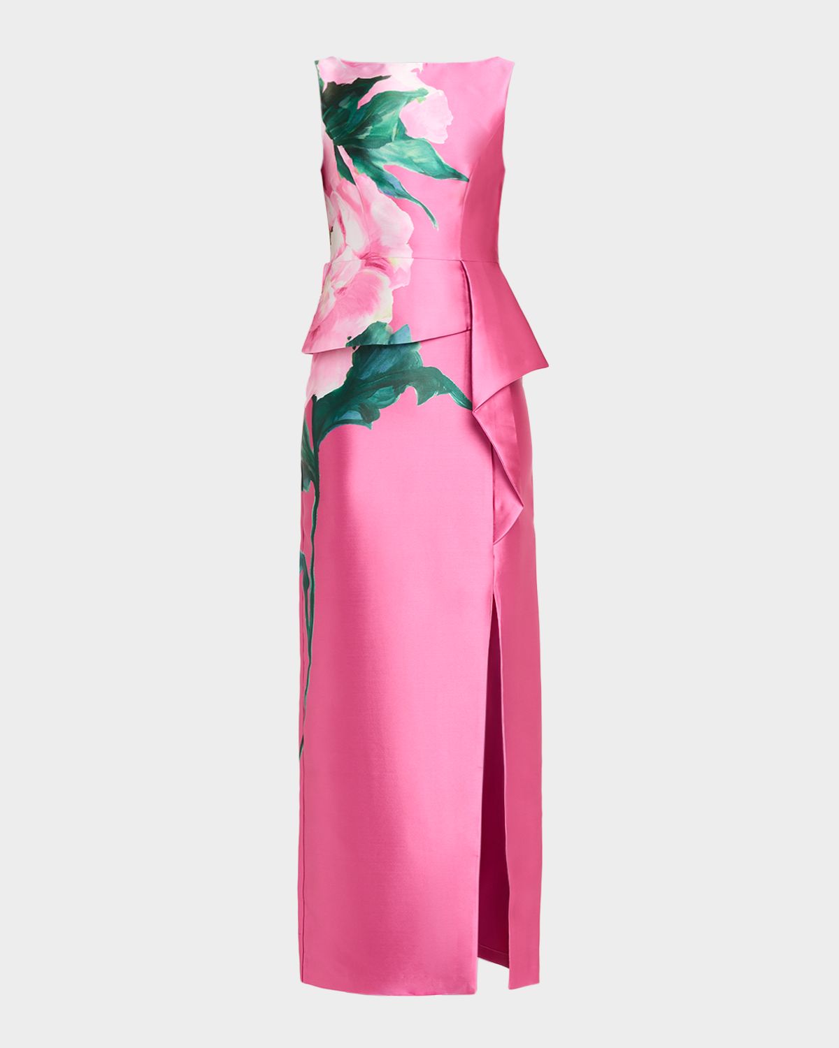 Kay Unger New York Luciana Floral-Print Mikado Column Gown | Thumbnail 7 Kay Unger New York Luciana Floral-Print Mikado Column Gown | Thumbnail 7