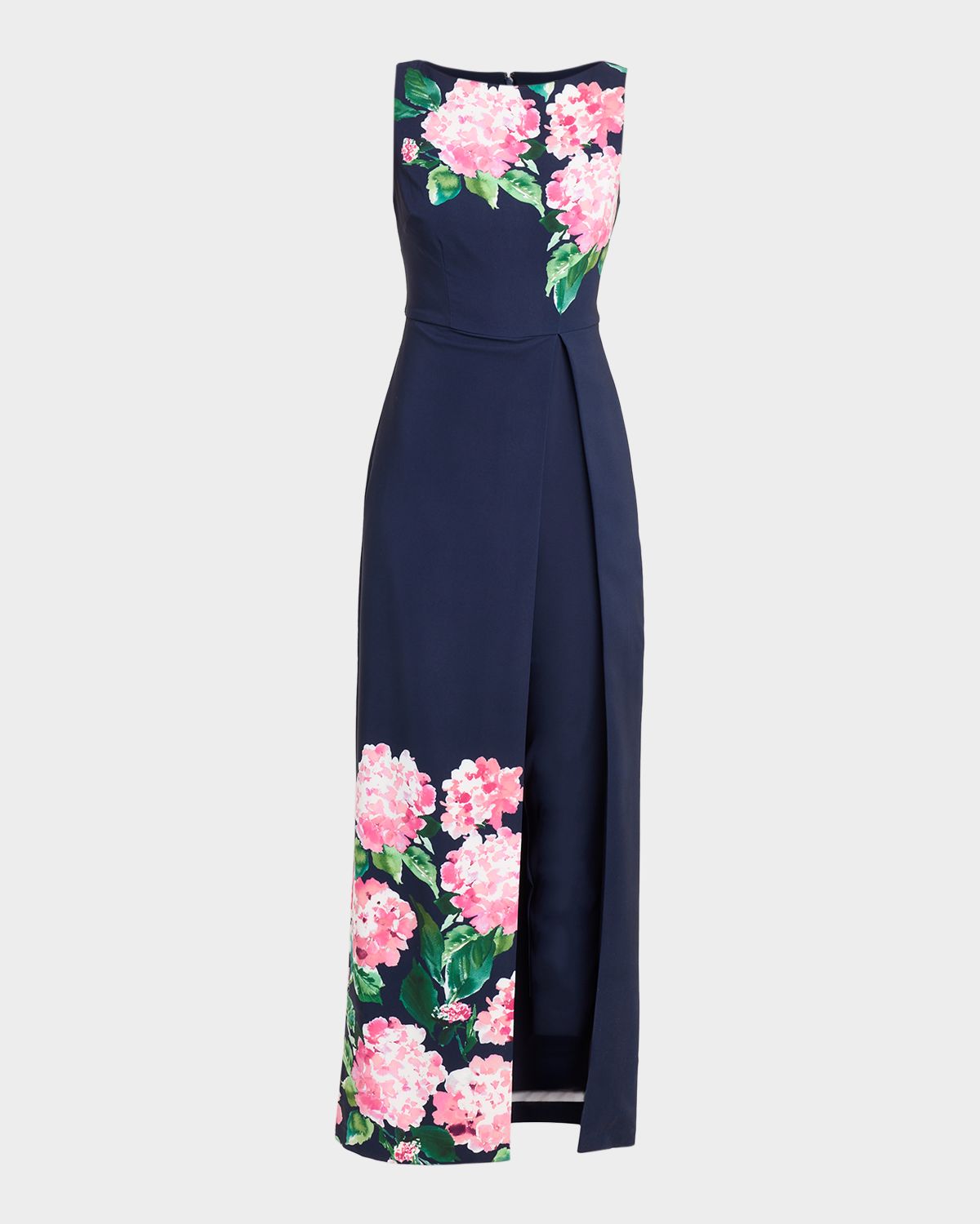 Kay Unger New York Floral-Print Stretch Crepe Walk-Thru Jumpsuit | Thumbnail 6 Kay Unger New York Floral-Print Stretch Crepe Walk-Thru Jumpsuit | Thumbnail 6