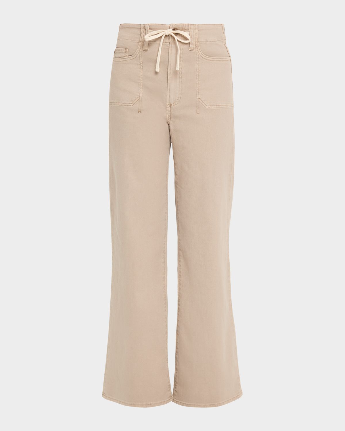 PAIGE Ari Wide-Leg Drawstring Utility Jeans