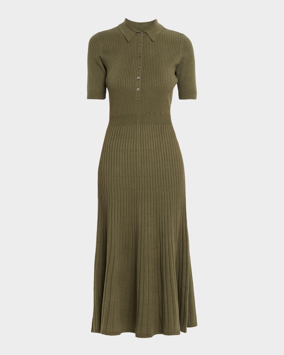 PAIGE Mathilda Short-Sleeve Rib-Knit Dress