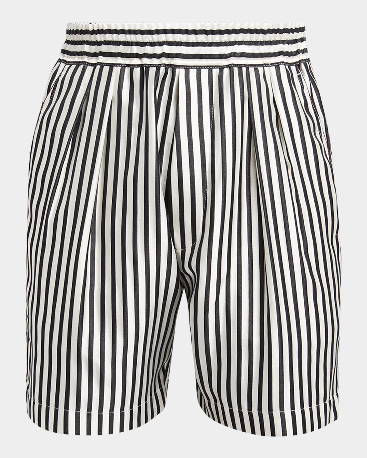 TOM FORD Men 's Fluid Striped Silk Lounge Shorts