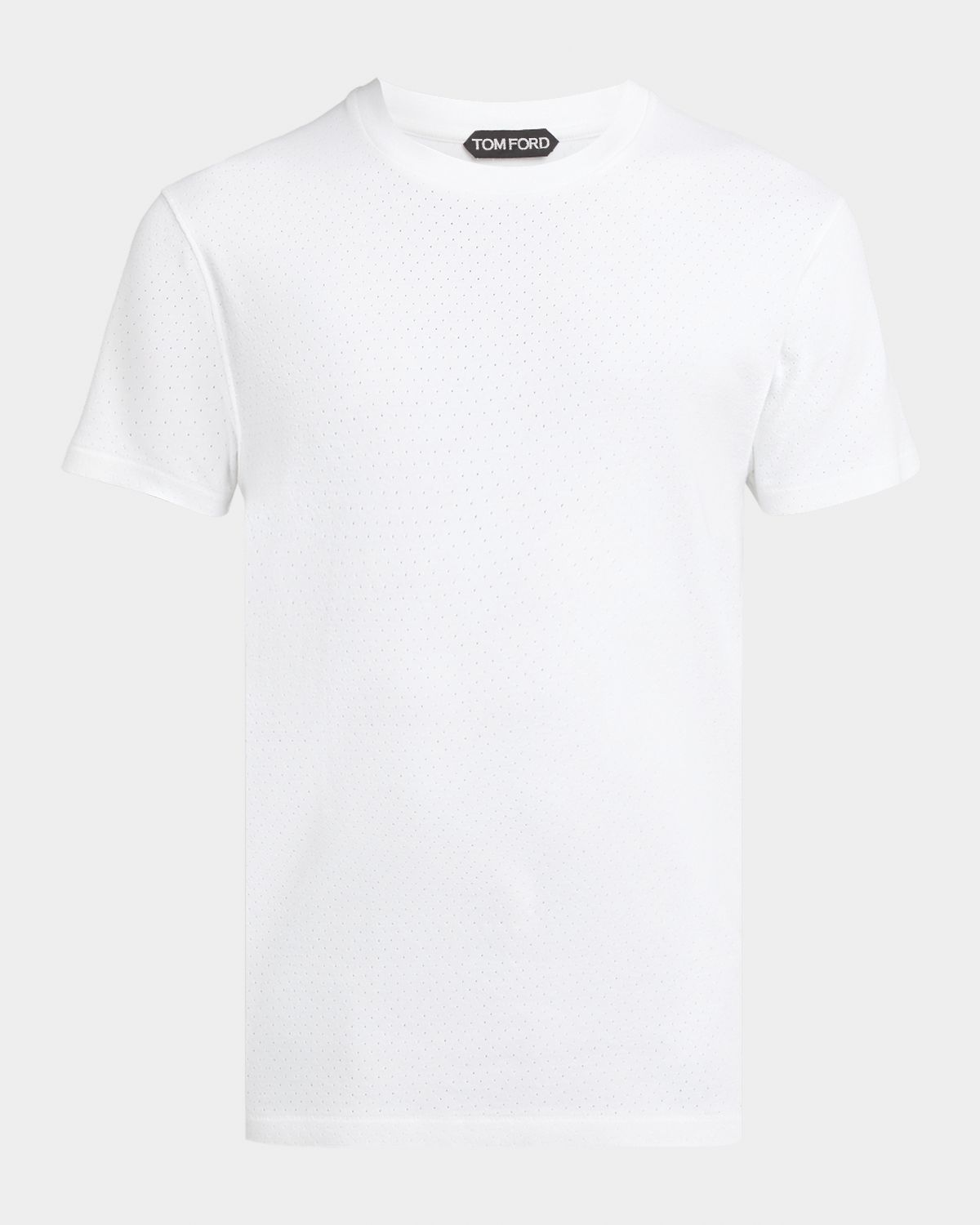 TOM FORD Men 's Perforated Ribbed T-Shirt | Thumbnail 6