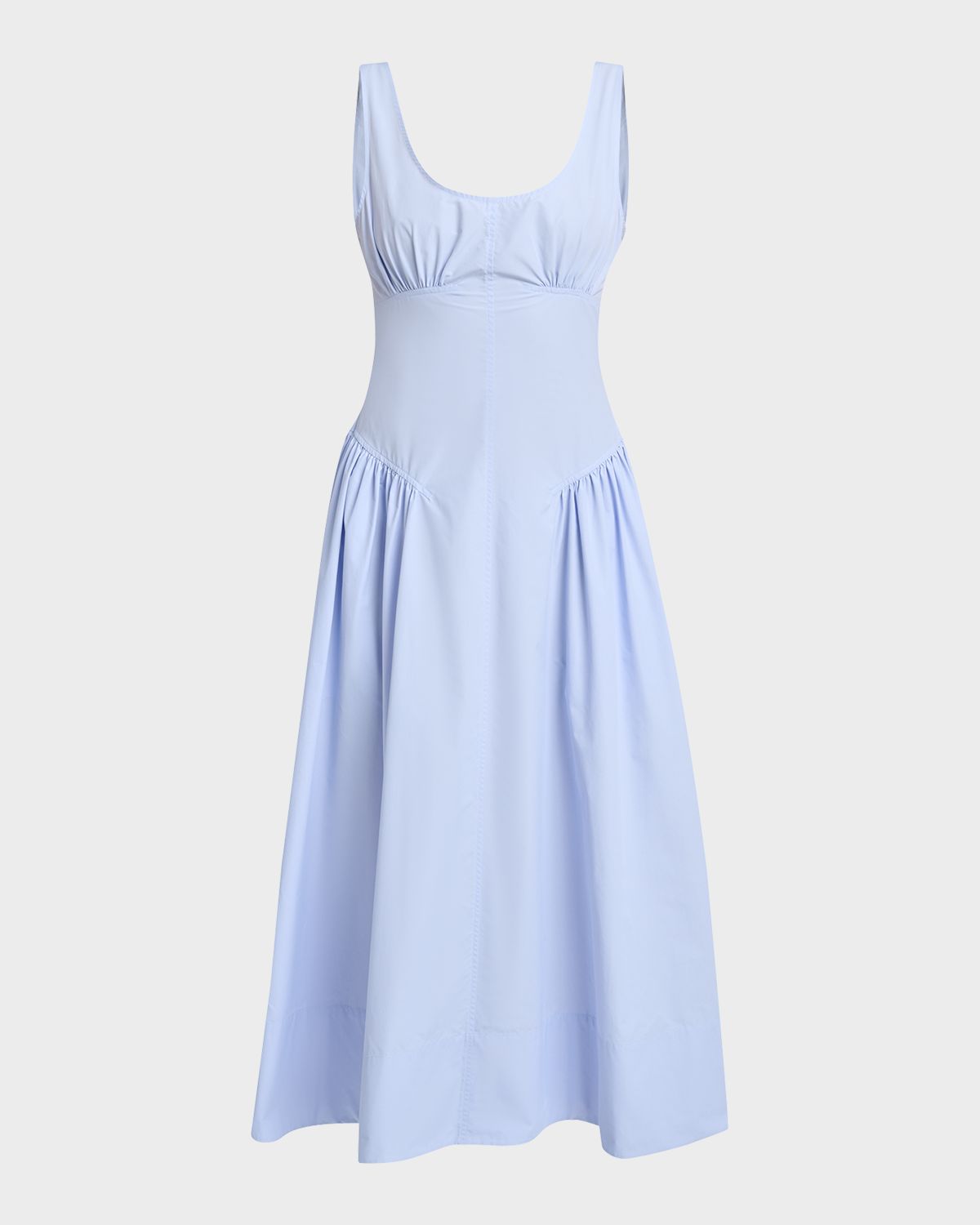 Proenza Schouler White Label Kendall Drop-Waist Cotton Midi Dress