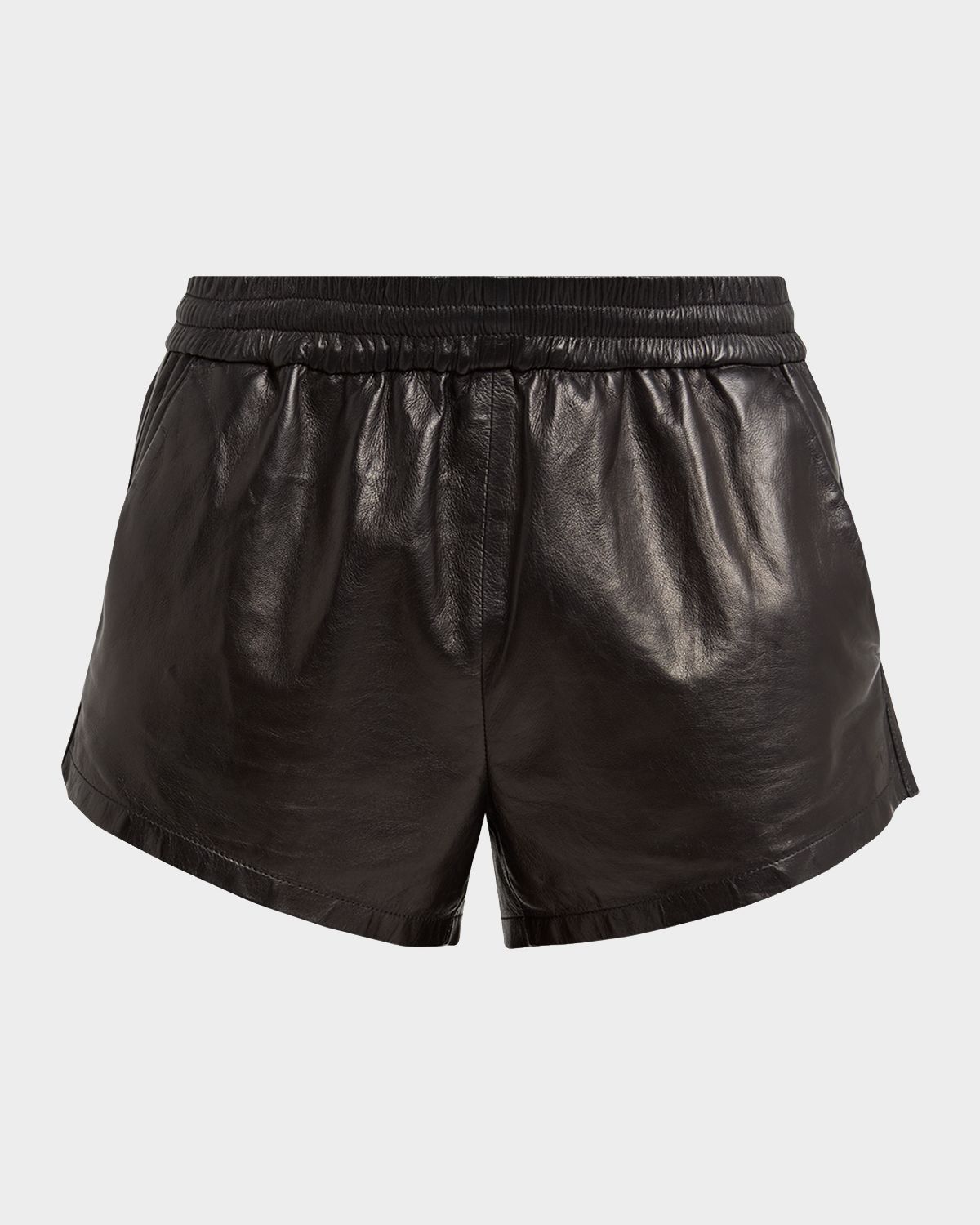 TOM FORD Men 's Nappa Leather Mini Pull-On Shorts