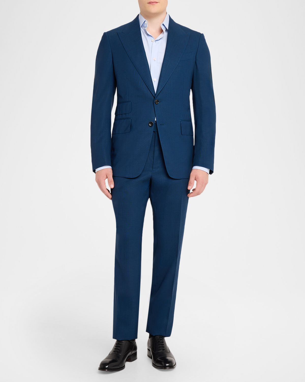 TOM FORD Men 's Shelton Wool Sharkskin Two-Piece Suit | Thumbnail 2 TOM FORD Men 's Shelton Wool Sharkskin Two-Piece Suit | Thumbnail 2