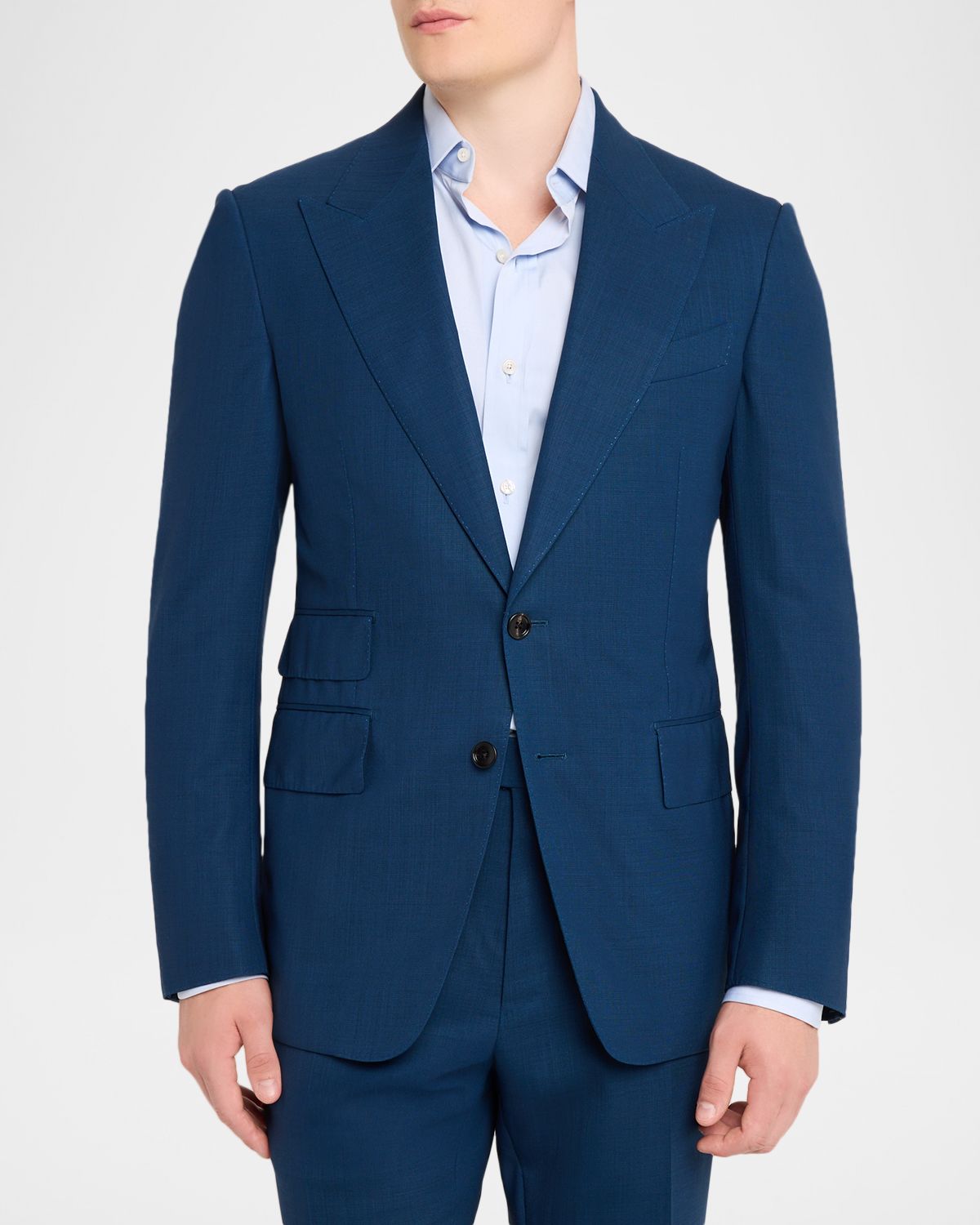 TOM FORD Men 's Shelton Wool Sharkskin Two-Piece Suit | Thumbnail 4 TOM FORD Men 's Shelton Wool Sharkskin Two-Piece Suit | Thumbnail 4