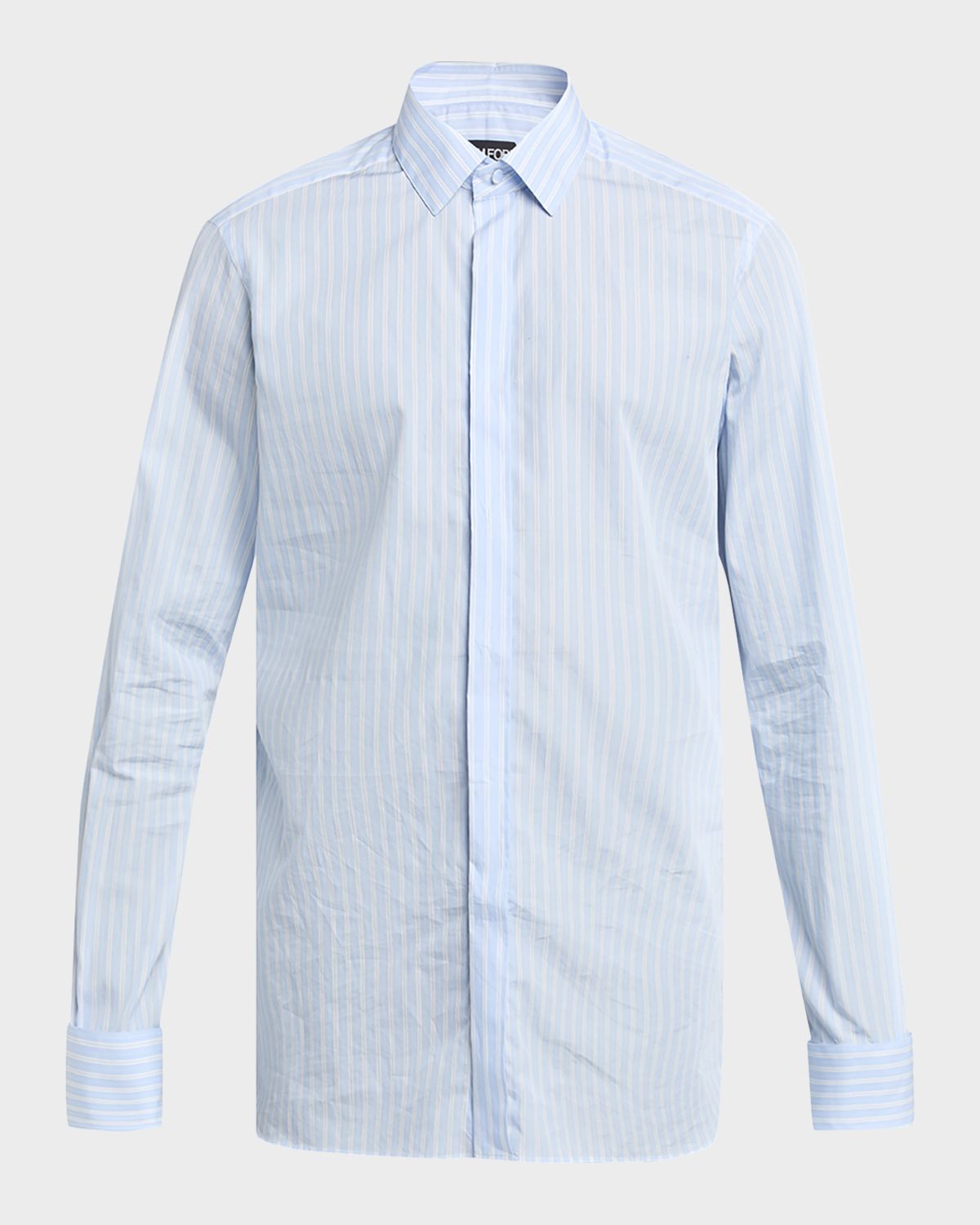 TOM FORD Men 's Cotton Multi-Stripe French Cuff Sport Shirt | Thumbnail 6 TOM FORD Men 's Cotton Multi-Stripe French Cuff Sport Shirt | Thumbnail 6