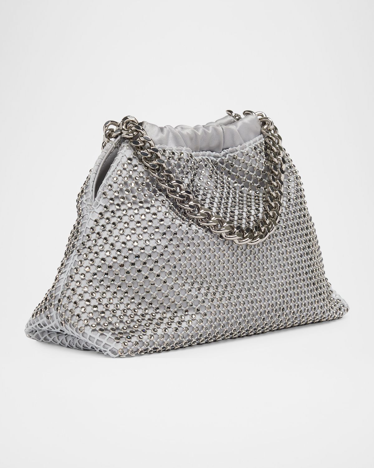 Stella McCartney Falabella Small Rhinestone Mesh Top Handle Bag