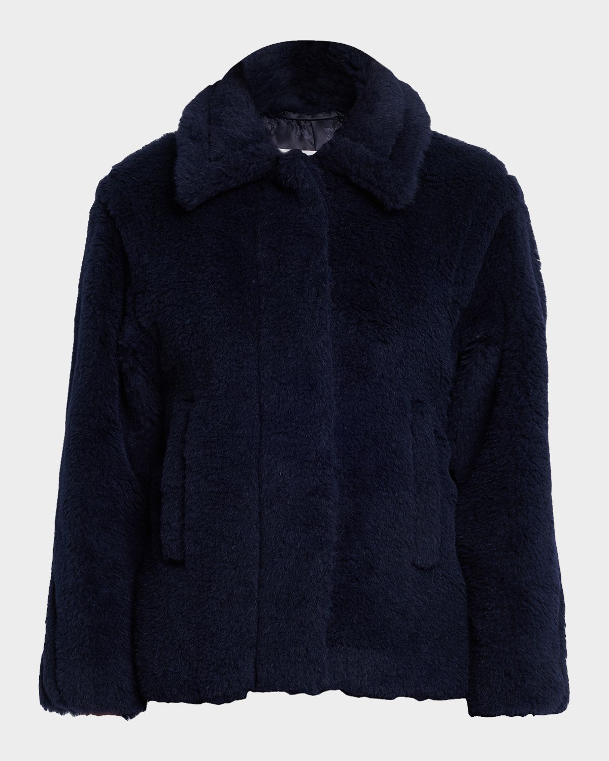 Max Mara Fuggito Alpaca, Virgin Wool & Silk Blend Teddy Coat