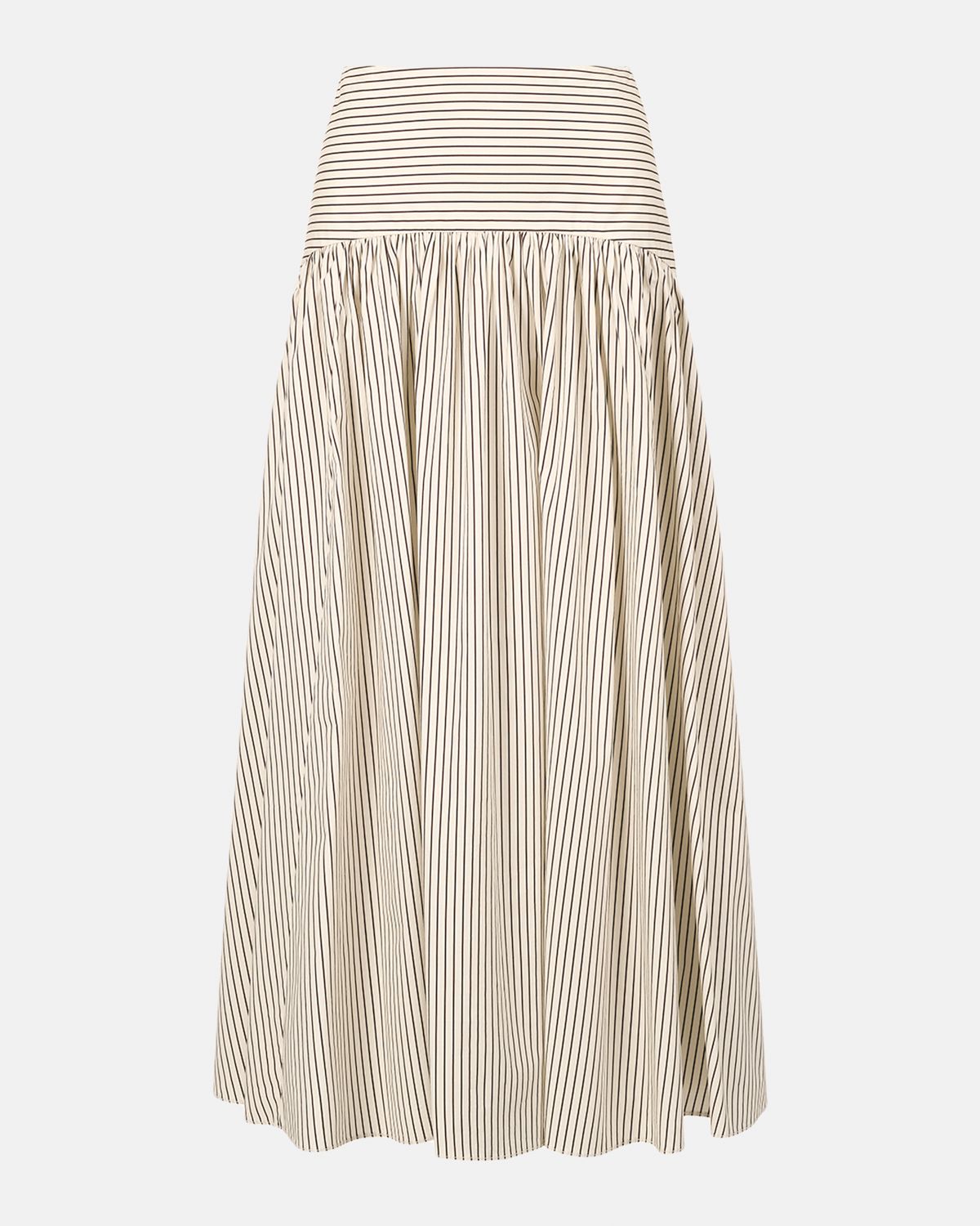 STAUD Procida Striped Maxi Skirt
