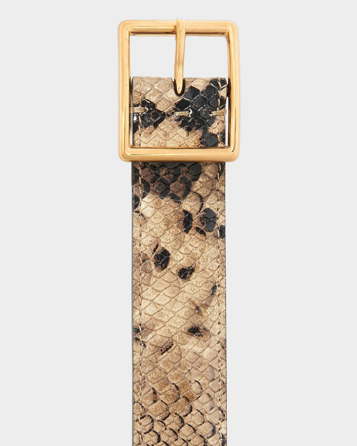 Nili Lotan Jane Snake-Embossed Leather Belt