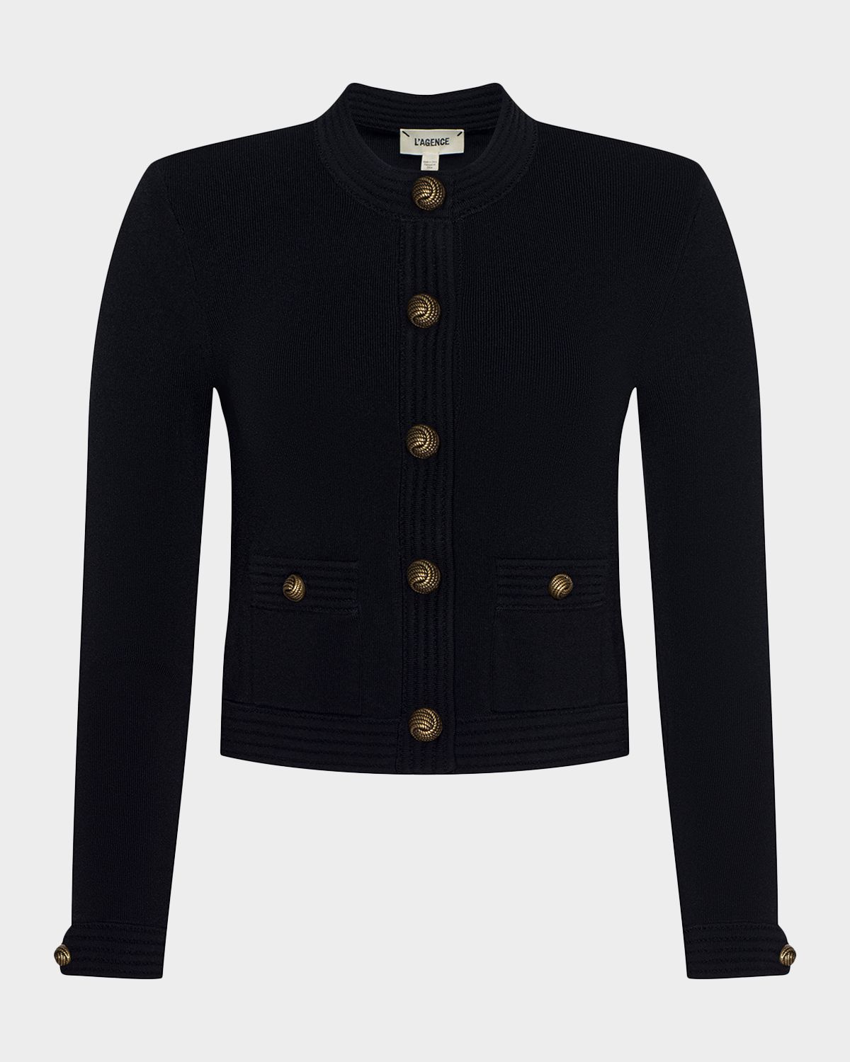 L 'Agence Patsy Cropped Crewneck Cardigan